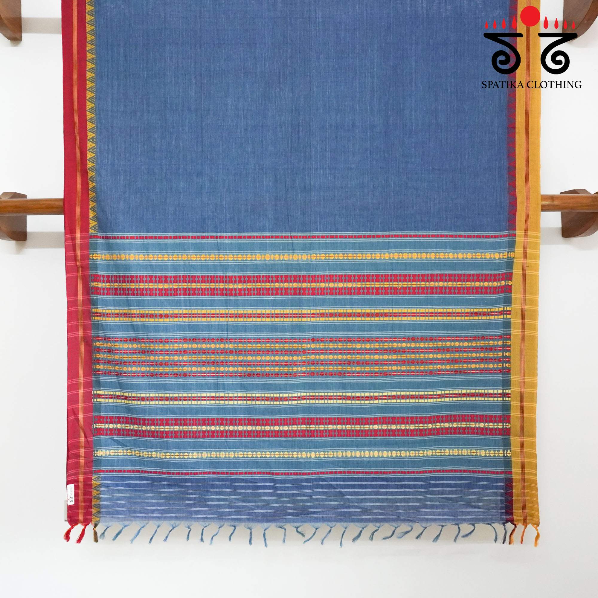 Begampur - Blue Handwoven Cotton Saree