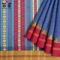 Begampur - Blue Handwoven Cotton Saree