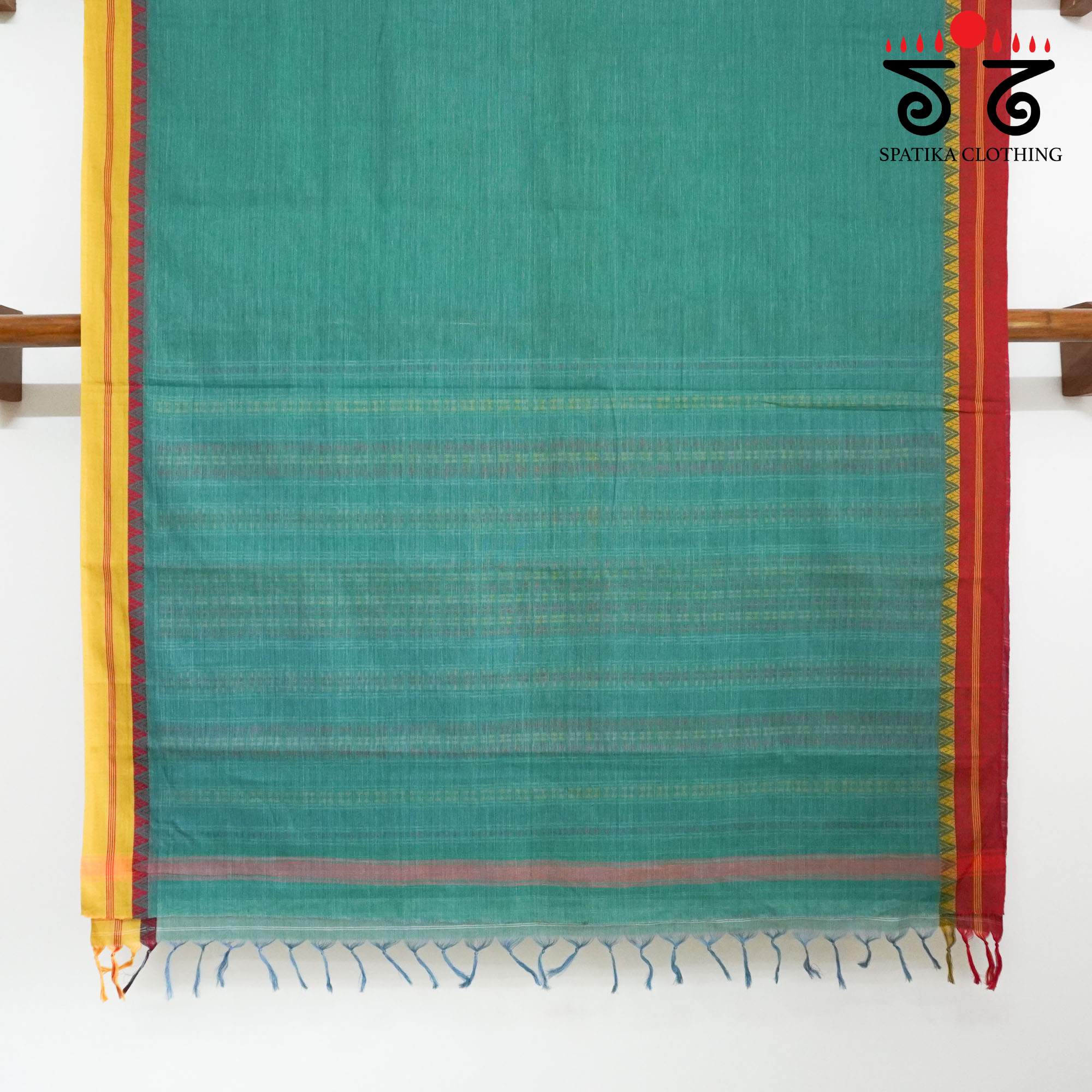 Begampur - Green Handwoven Cotton Saree