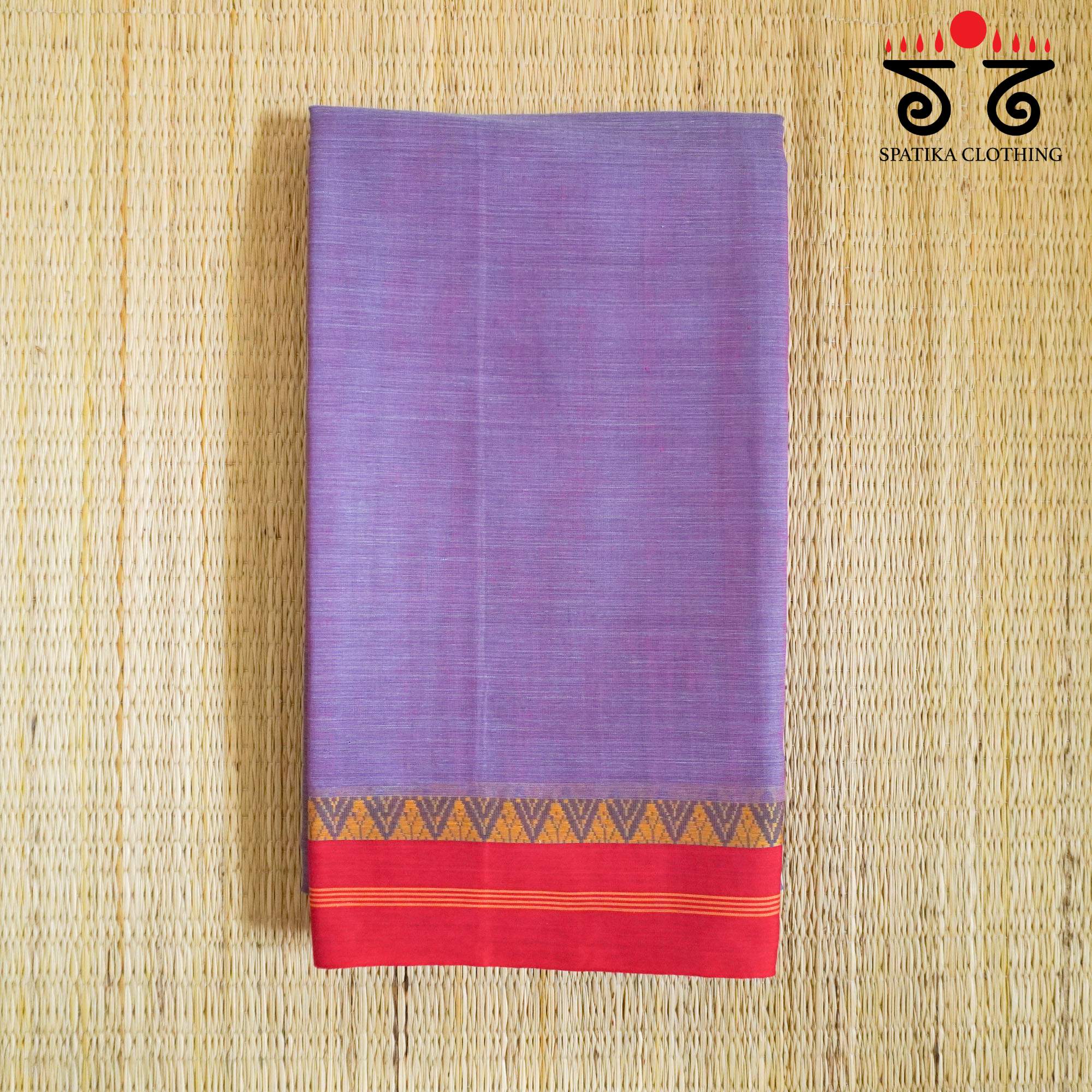 Begampur - Lilac Handwoven Cotton Saree