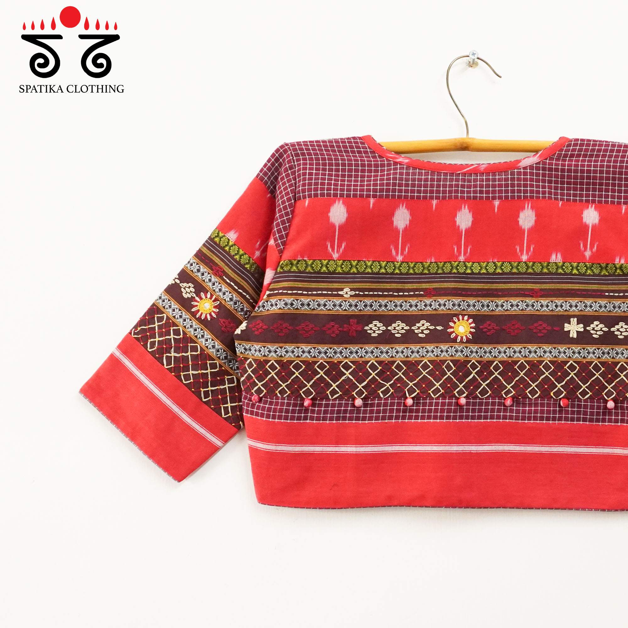 The Patteda Anchu - Red Lambani Blouse