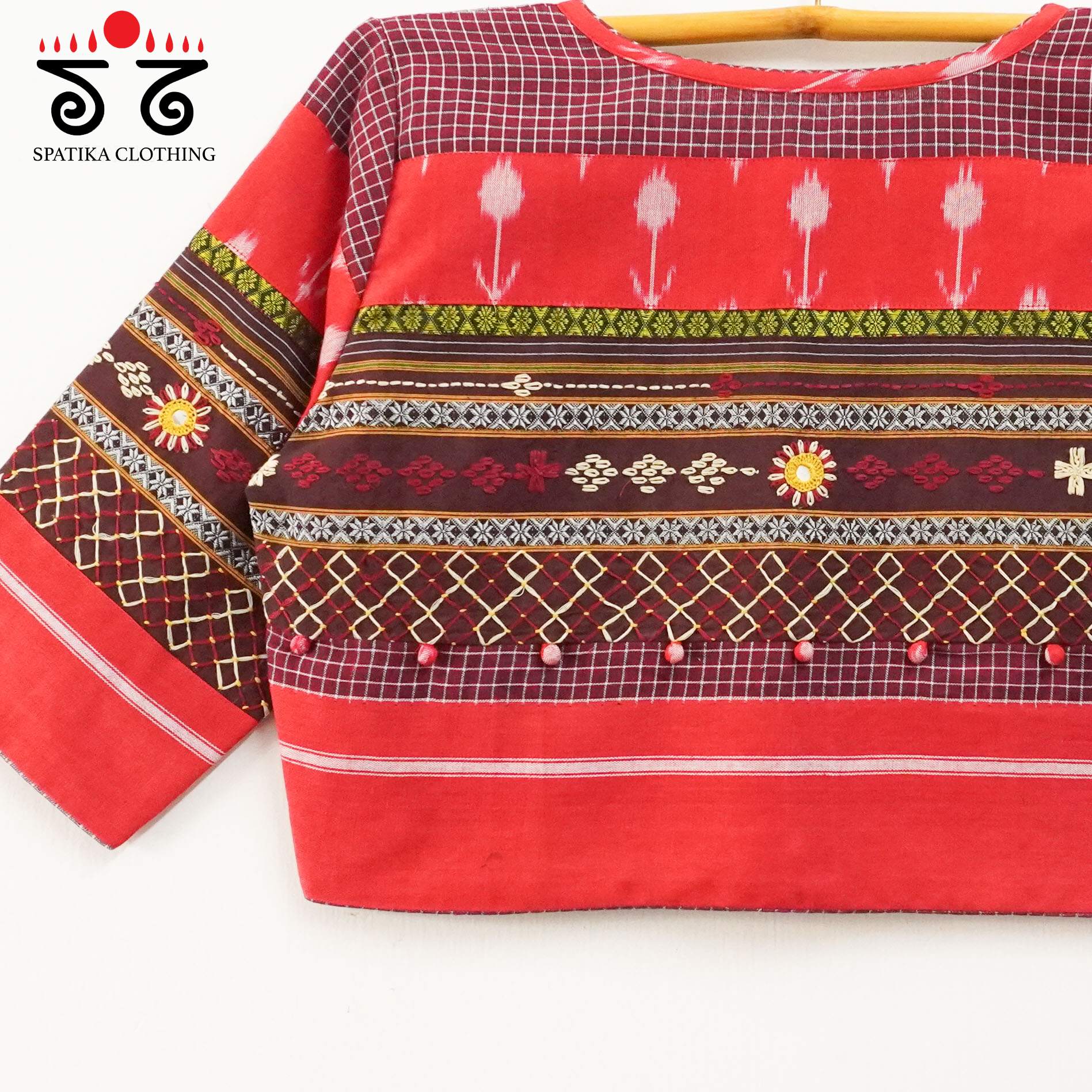 The Patteda Anchu - Red Lambani Blouse