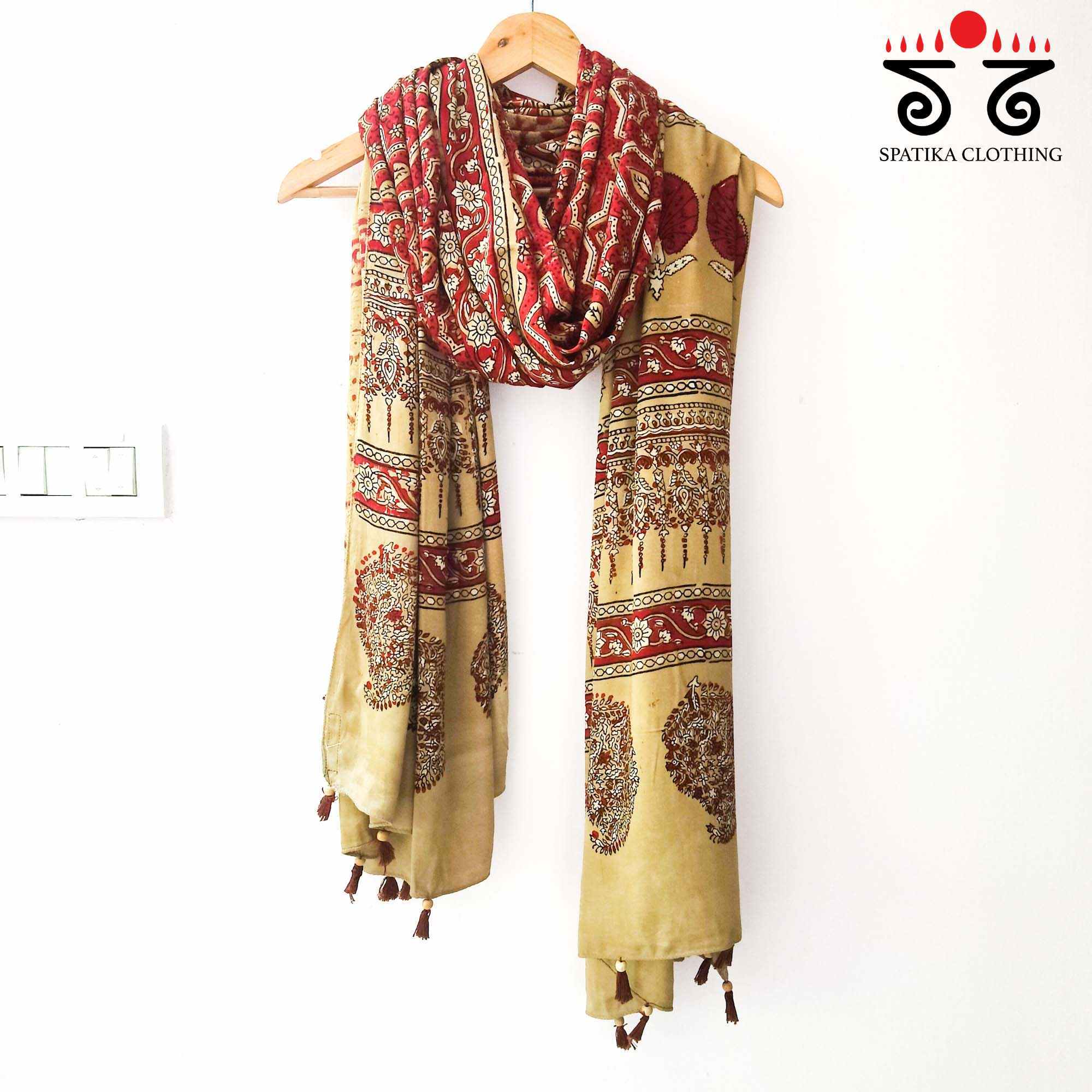 Ajrakh Modal Silk Dupatta