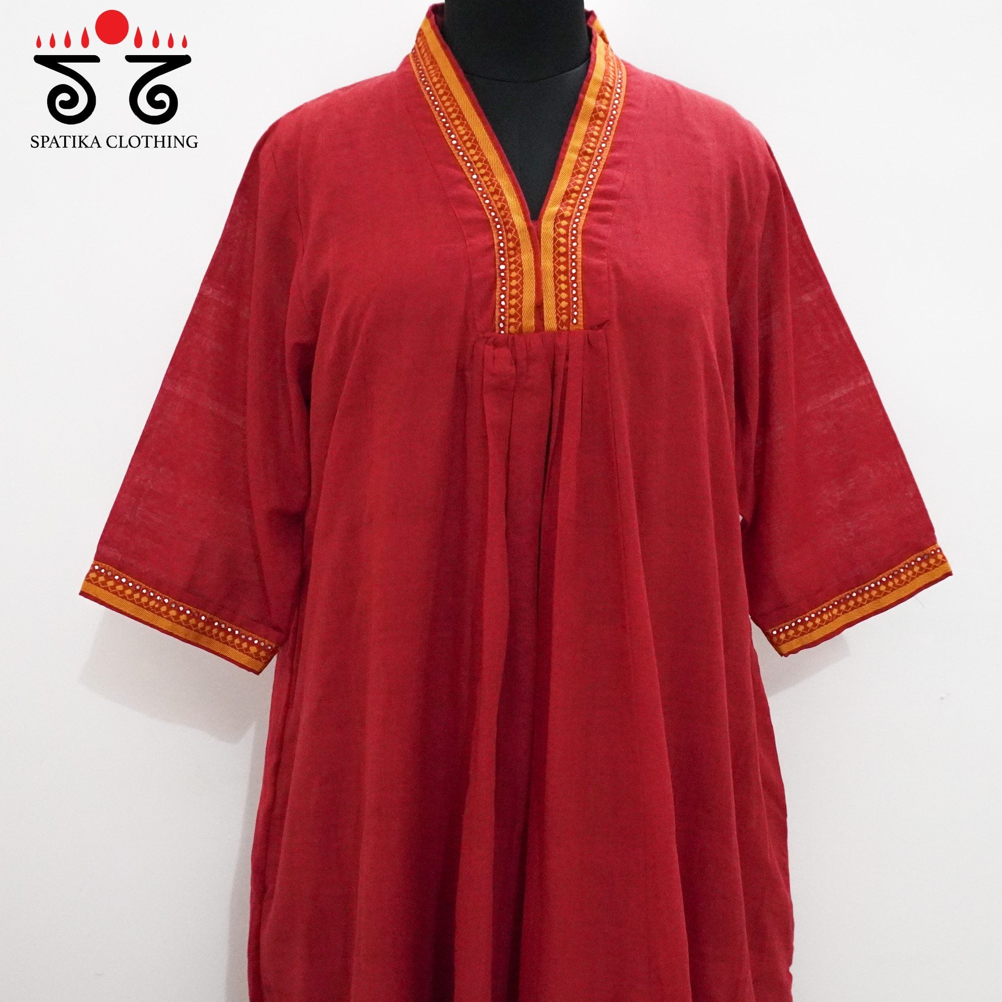 Pleated Mangalagiri Kurta