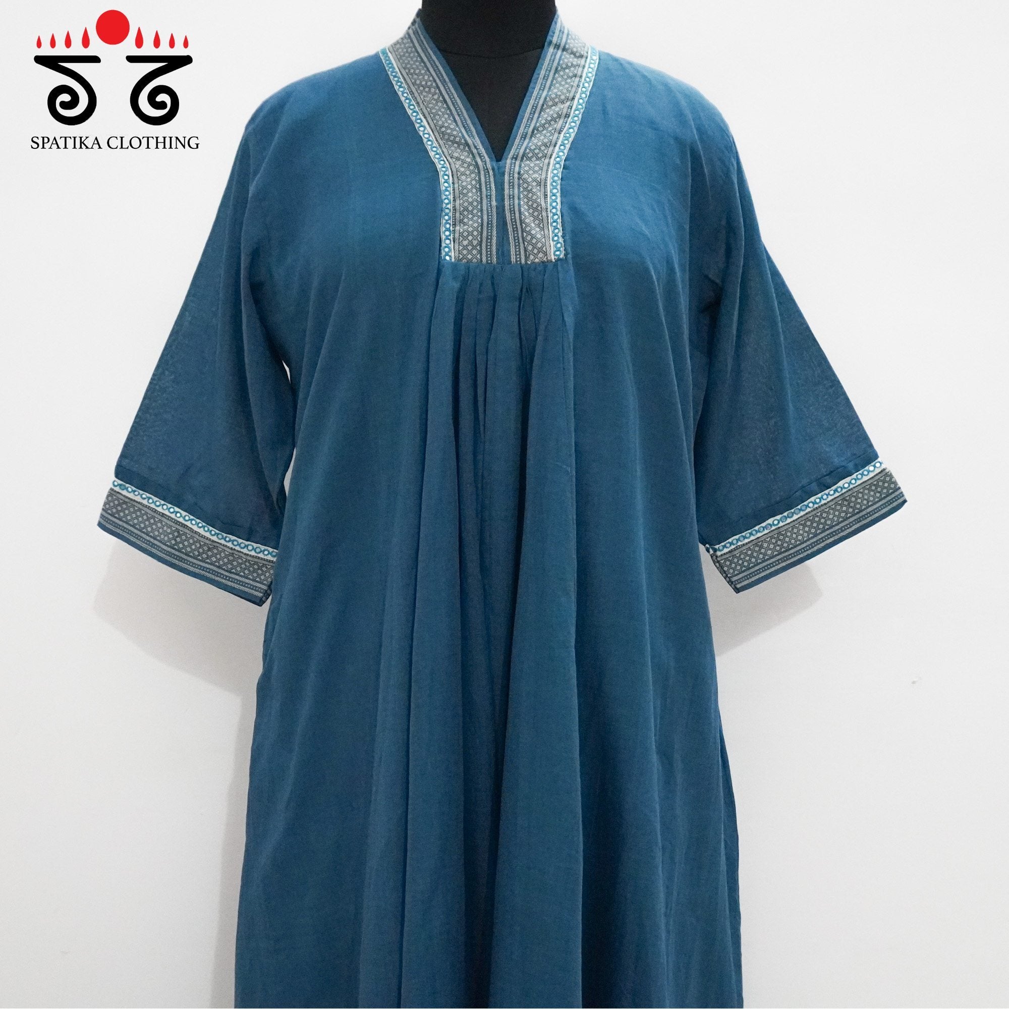 Pleated Mangalagiri Kurta