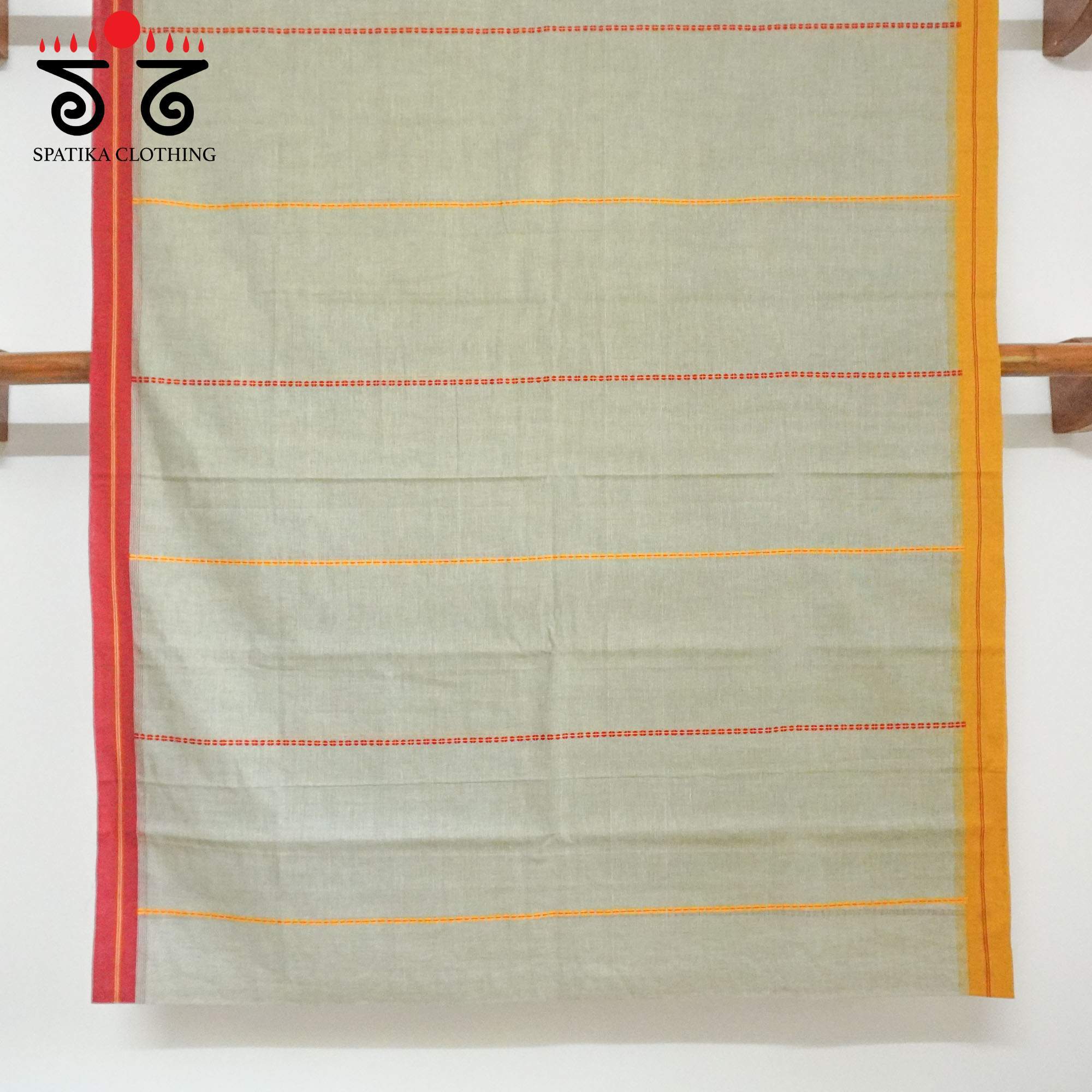 Begampur -Grey Handwoven Cotton Saree New!