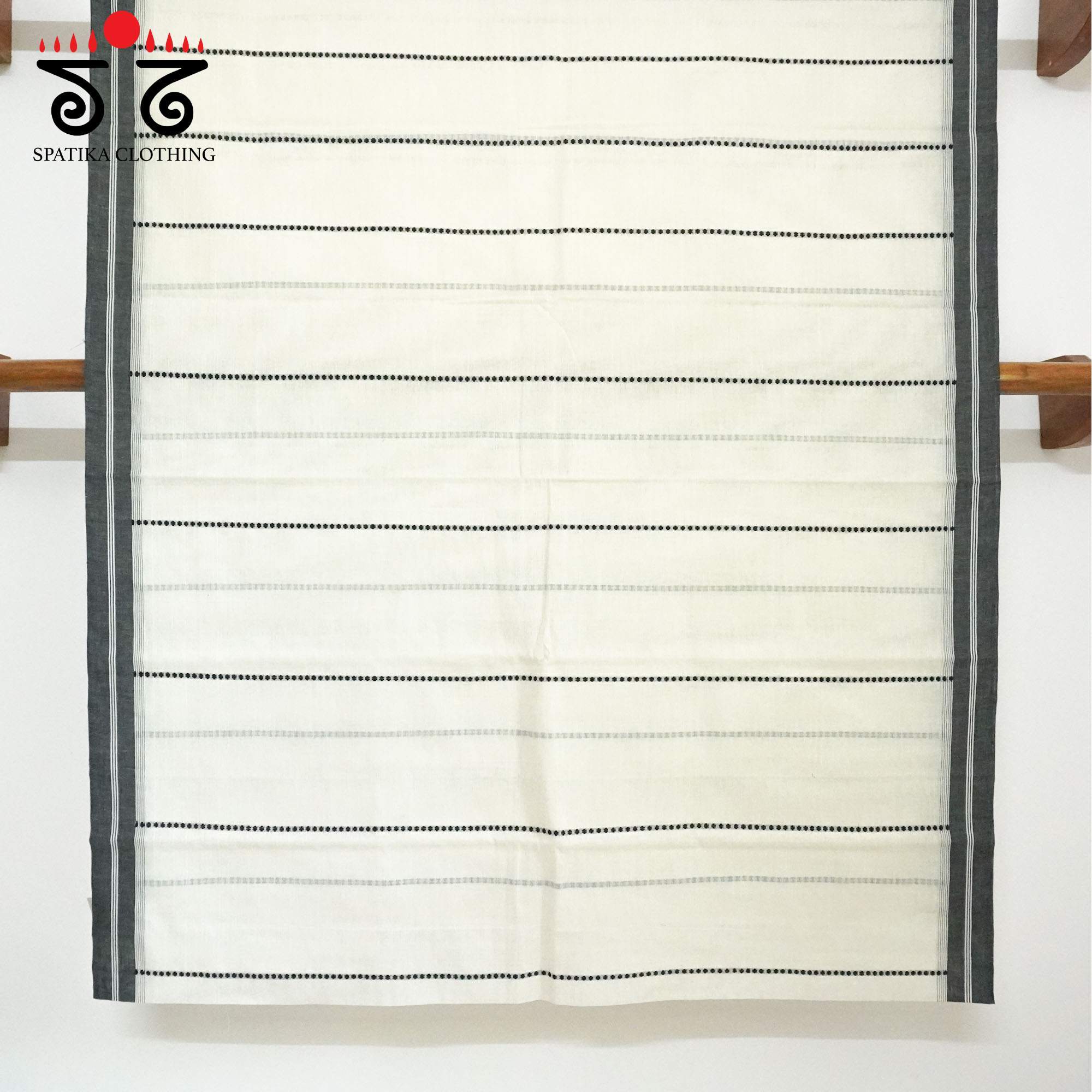 Begampur - Off-white Handwoven Cotton Saree New!
