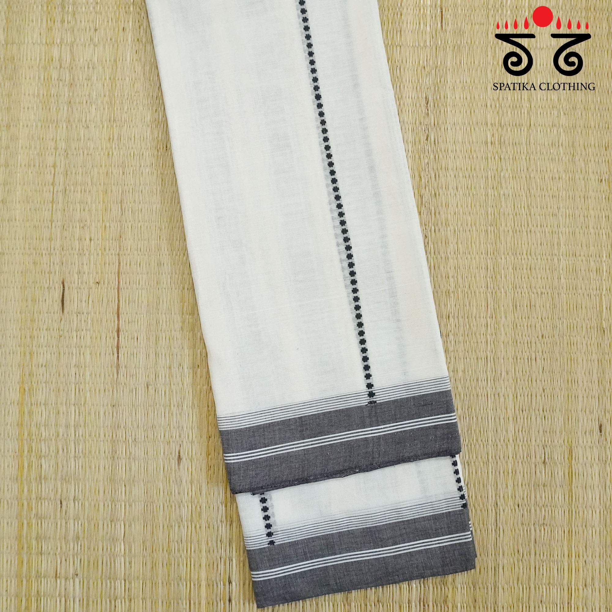 Begampur - Off-white Handwoven Cotton Saree New!