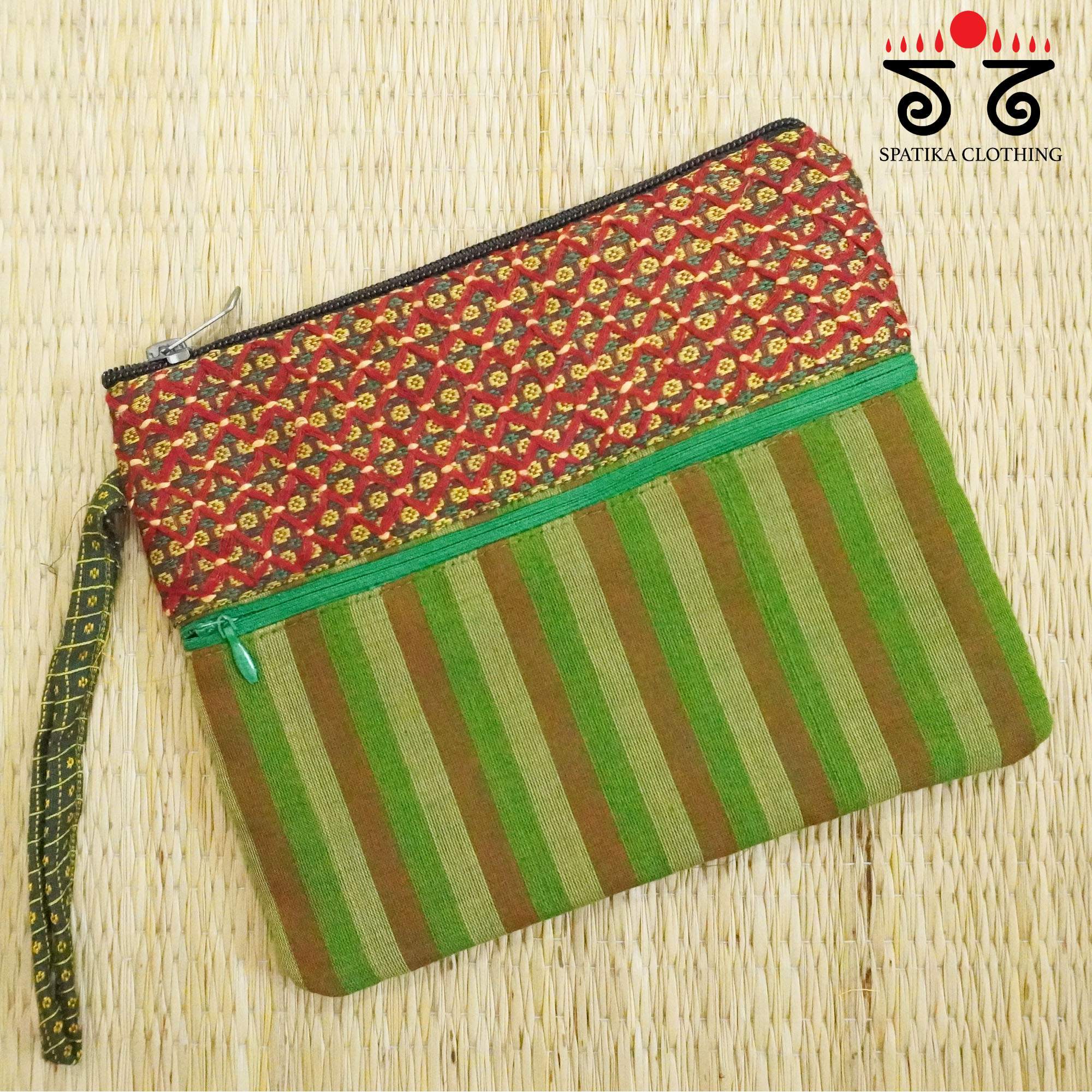 Green Lambani Hand Embroidered Purse