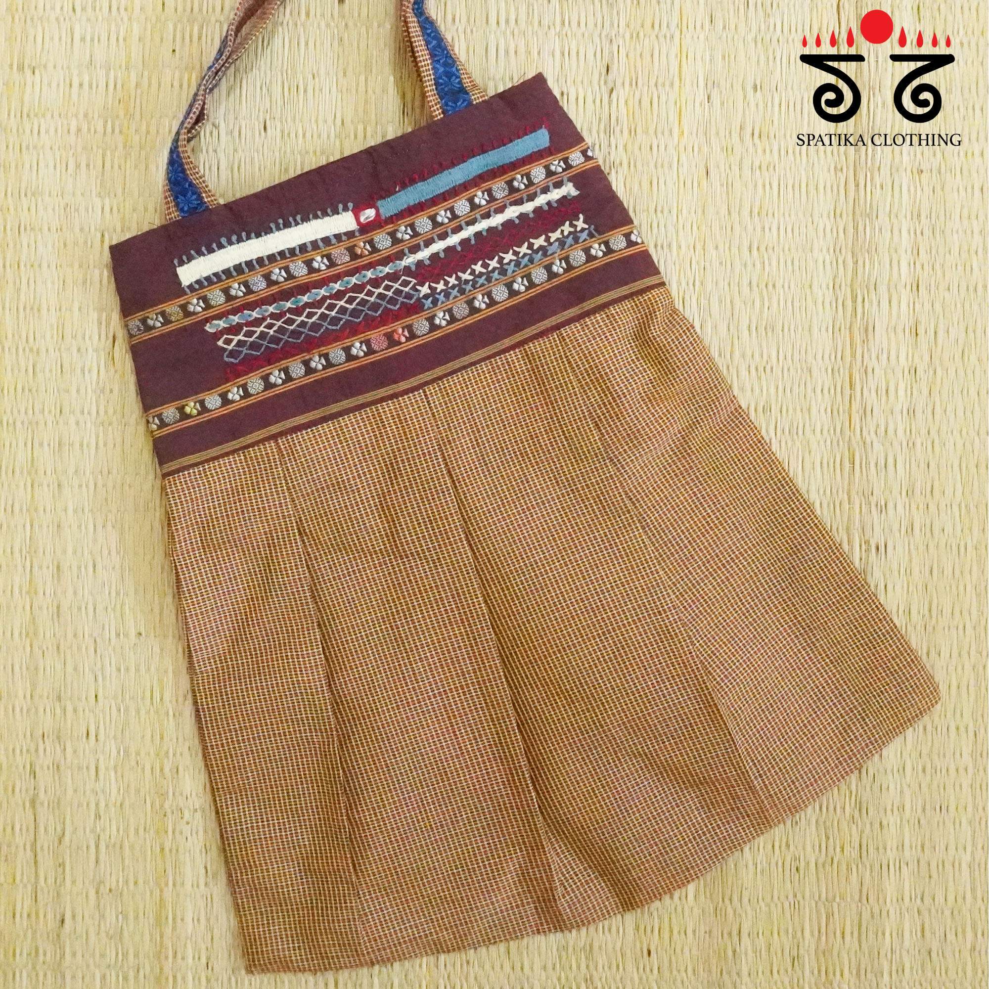 Brown Lambani Hand Embroidered Hand Bag