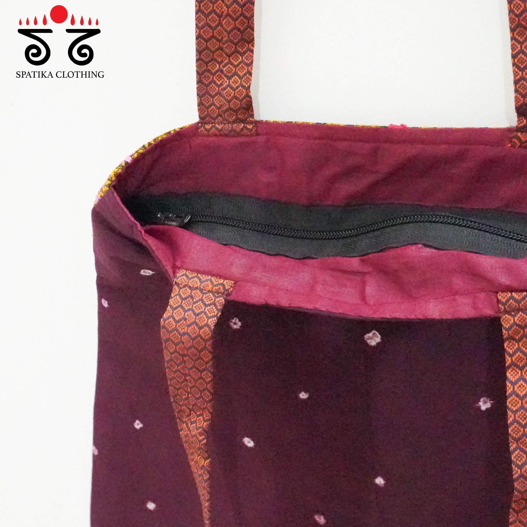 Maroon Lambani Hand Embroidered Hand Bag