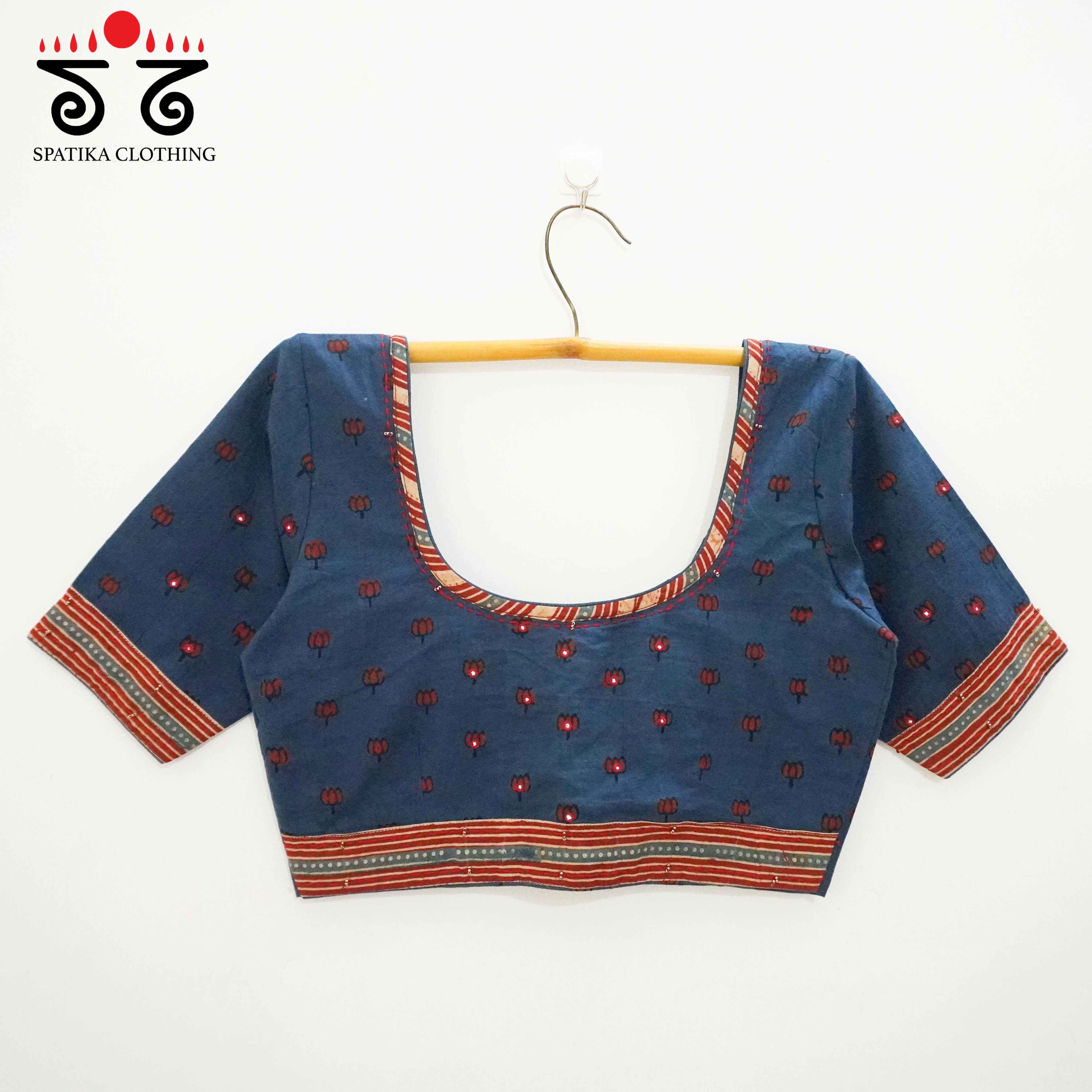 Blue Lotus Ajrak Blouse