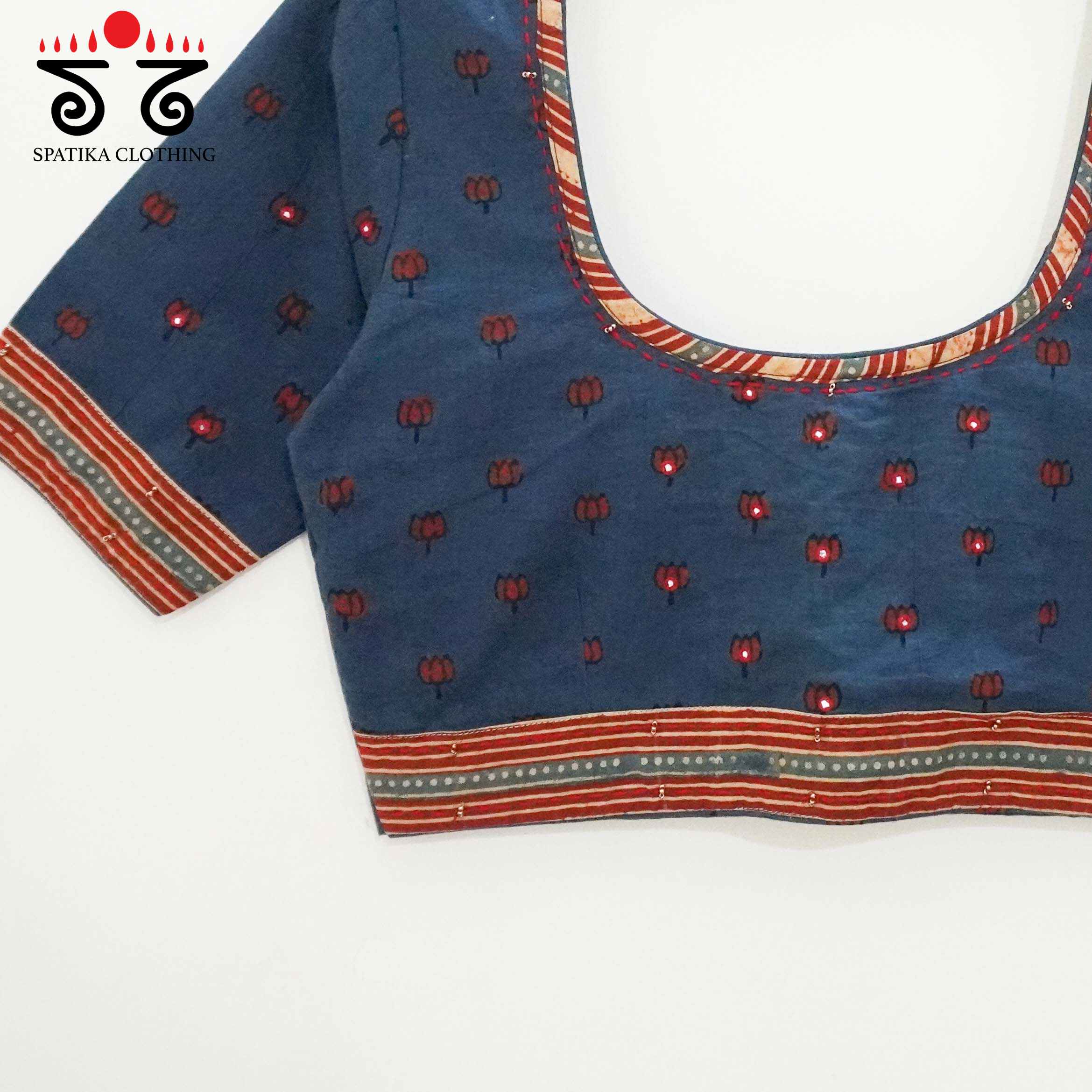 Blue Lotus Ajrak Blouse