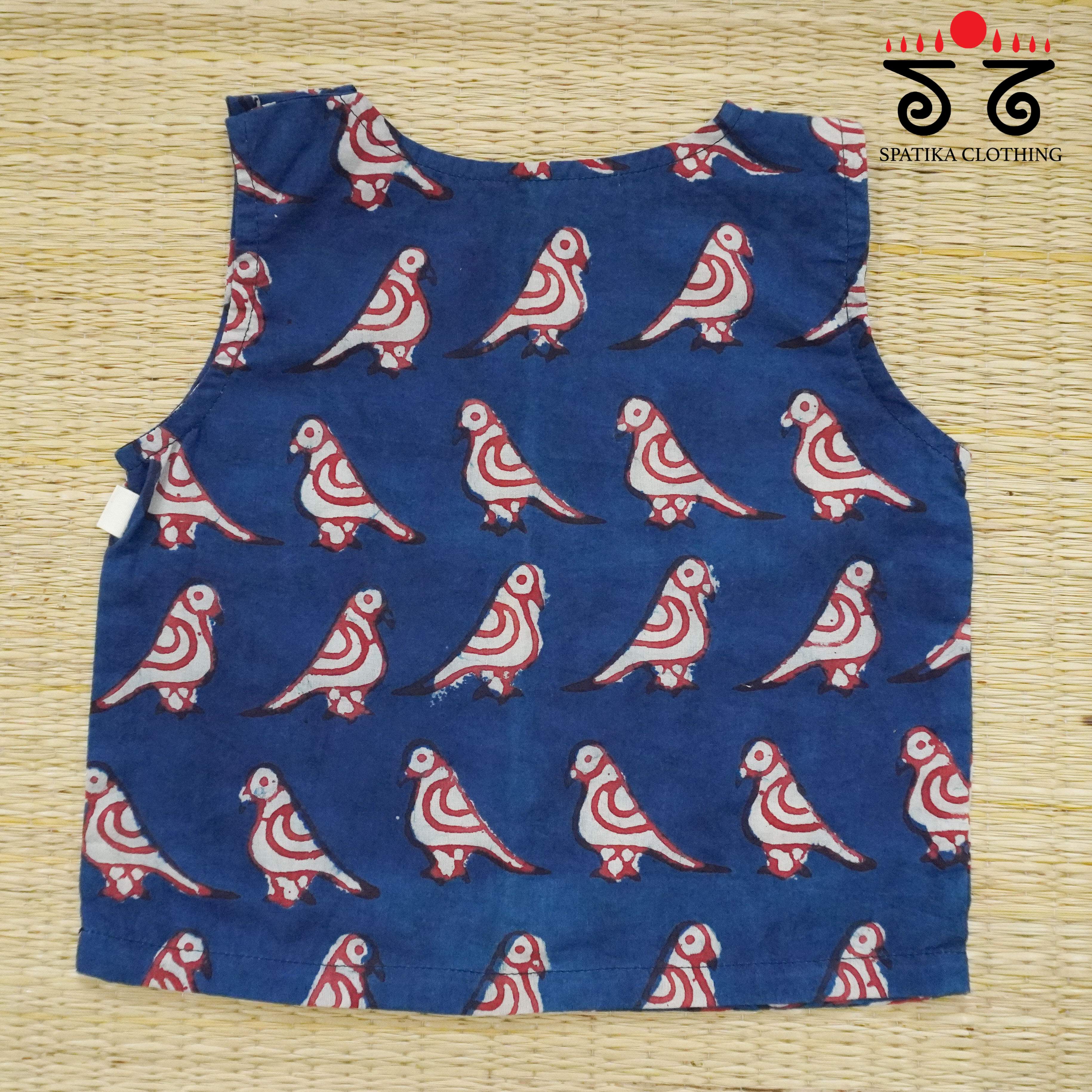 Blue Handcrafted Top for Little Girls!  New