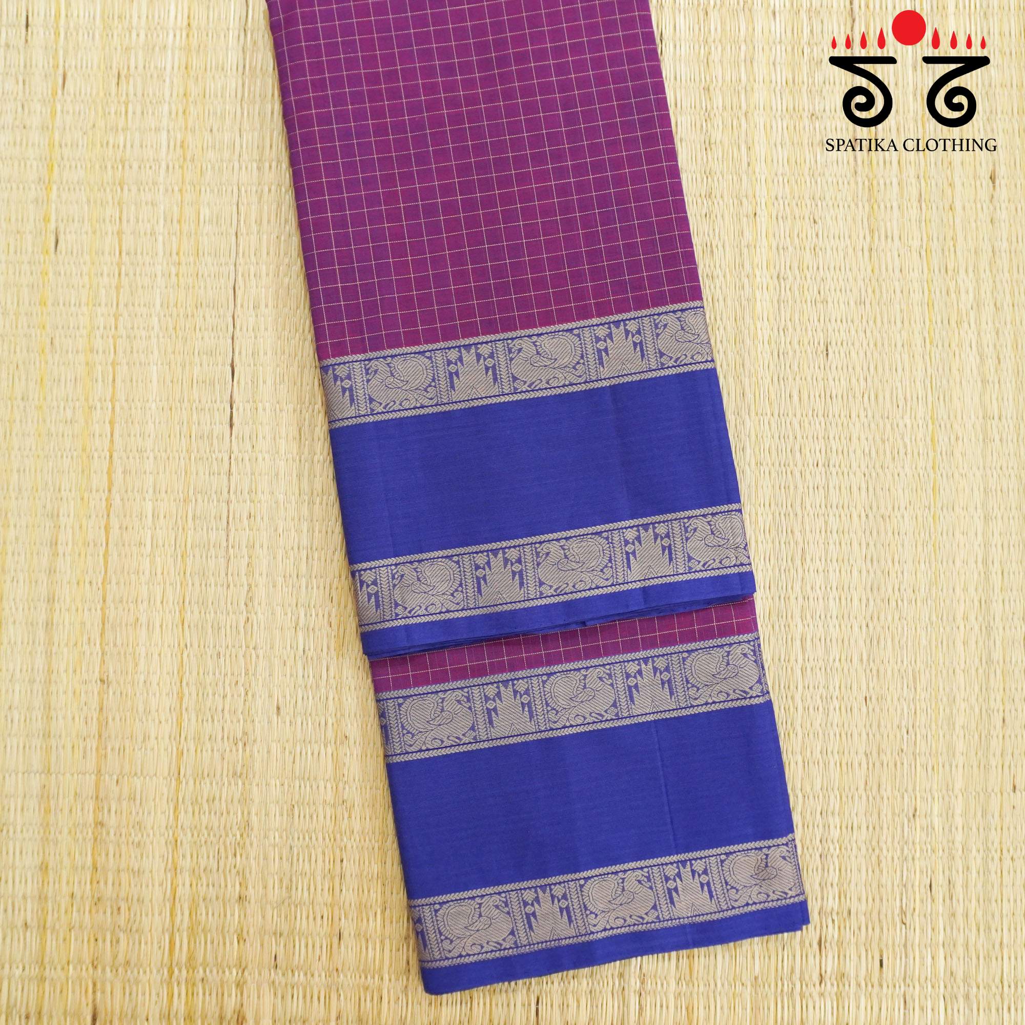 Magenta Kanchi Cotton Saree