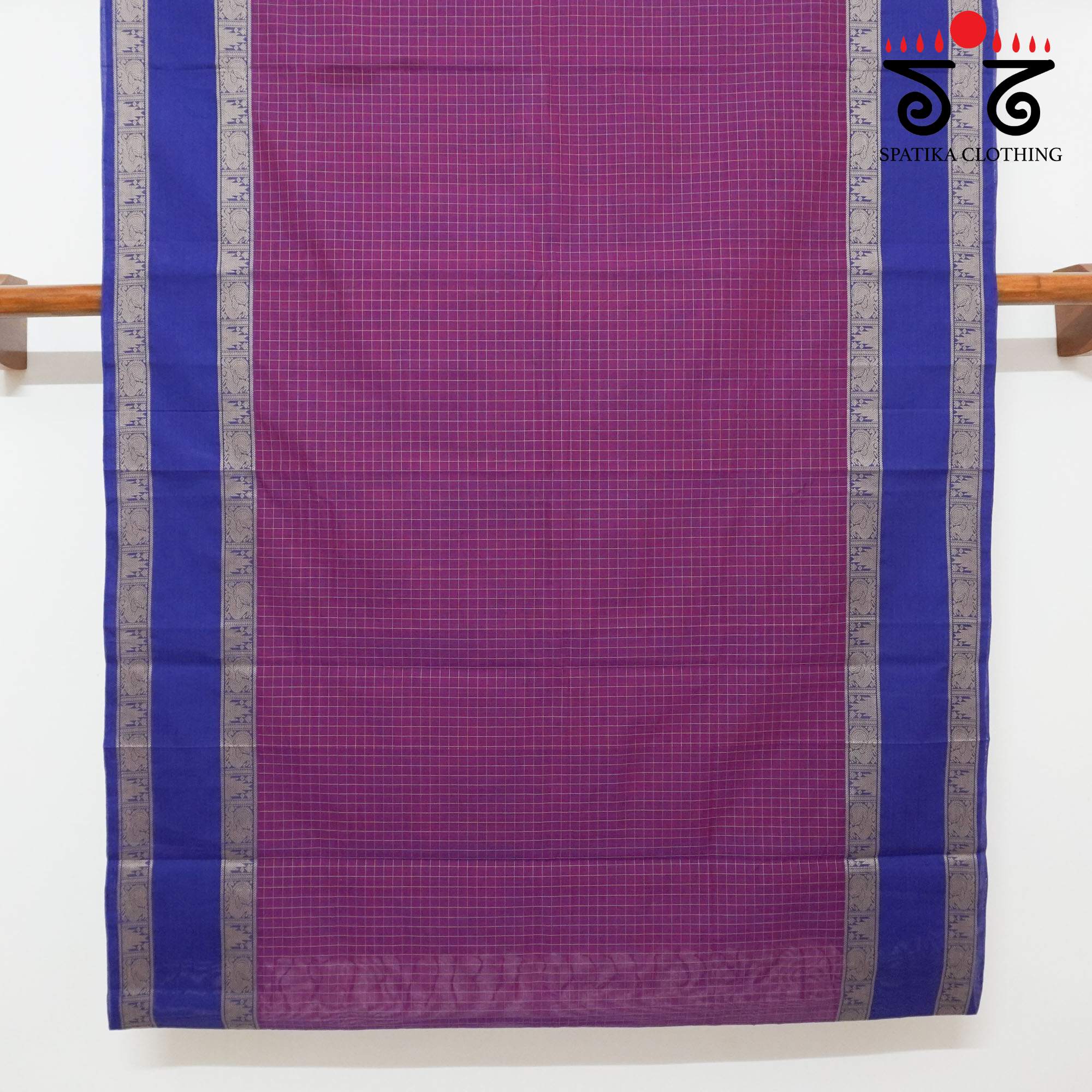 Magenta Kanchi Cotton Saree