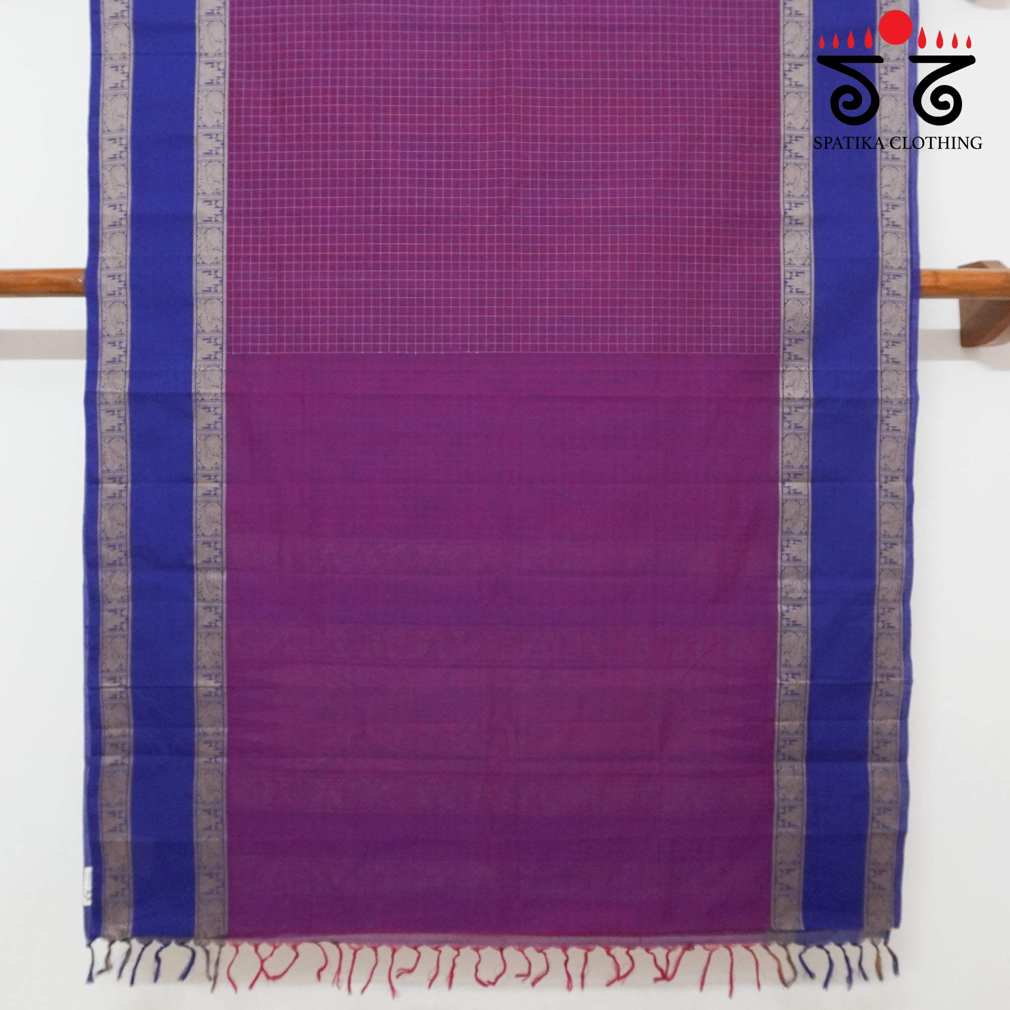 Magenta Kanchi Cotton Saree