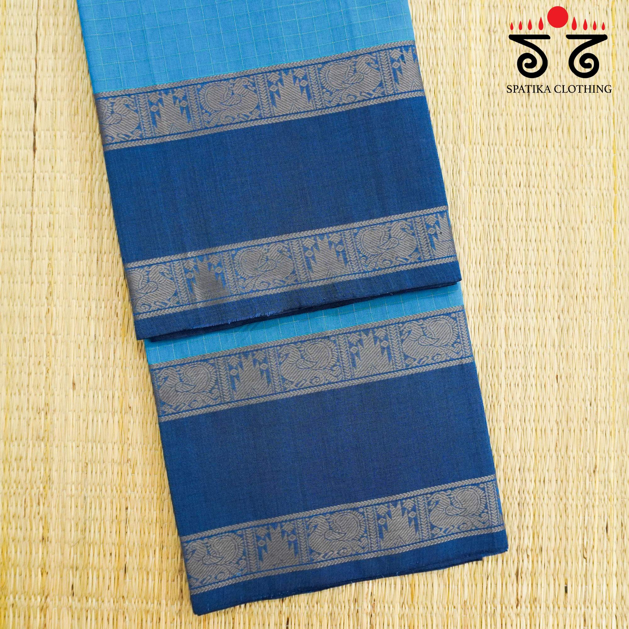Blue Kanchi Cotton Saree