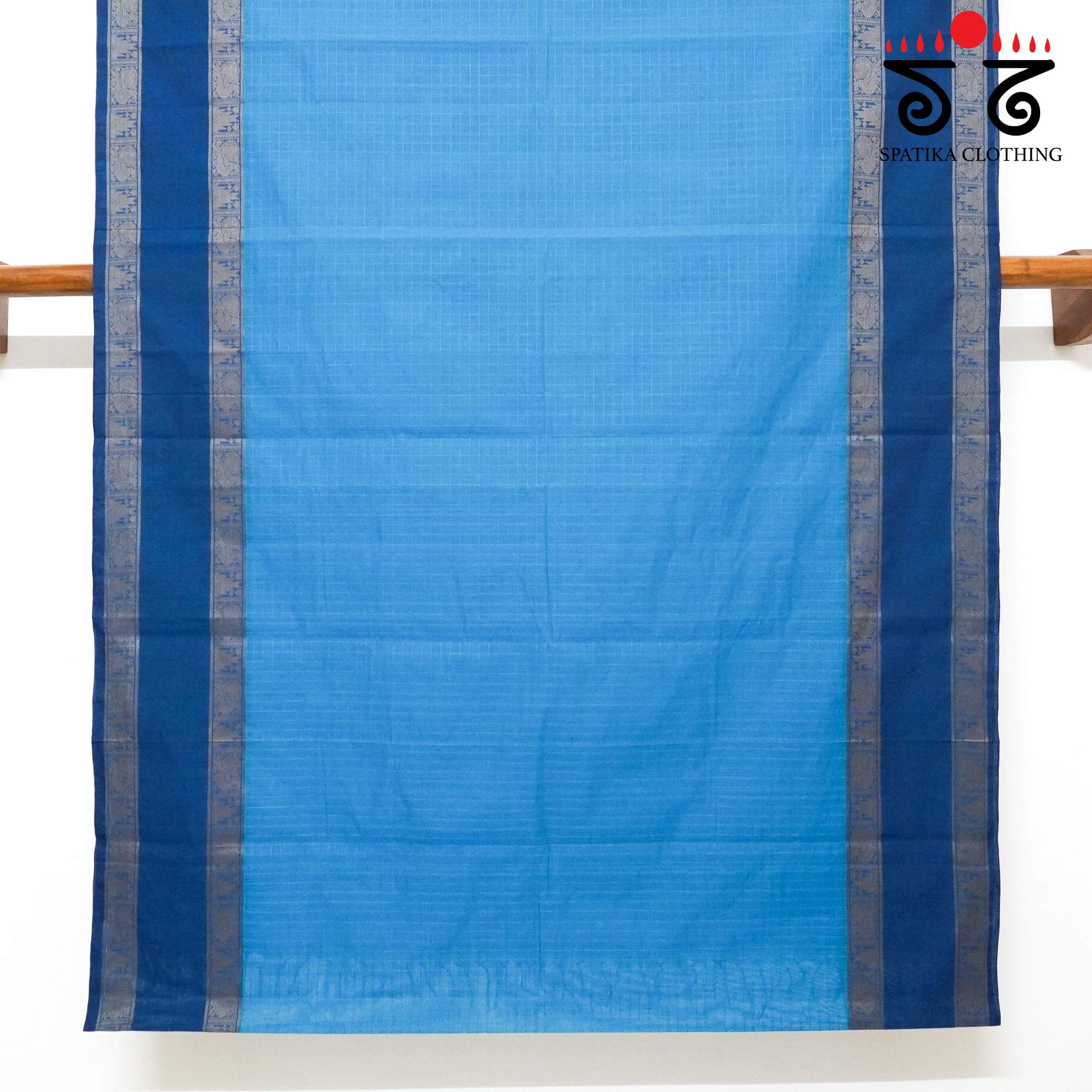Blue Kanchi Cotton Saree