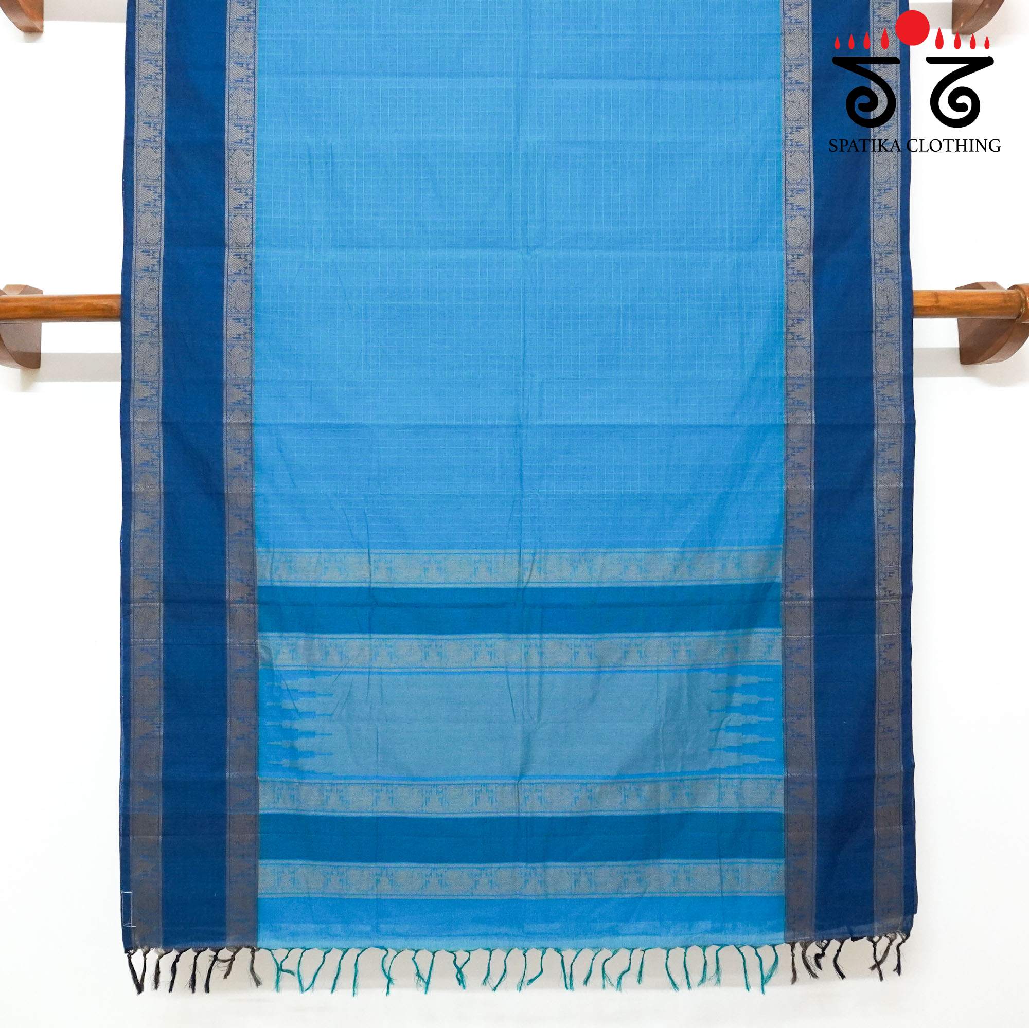Blue Kanchi Cotton Saree