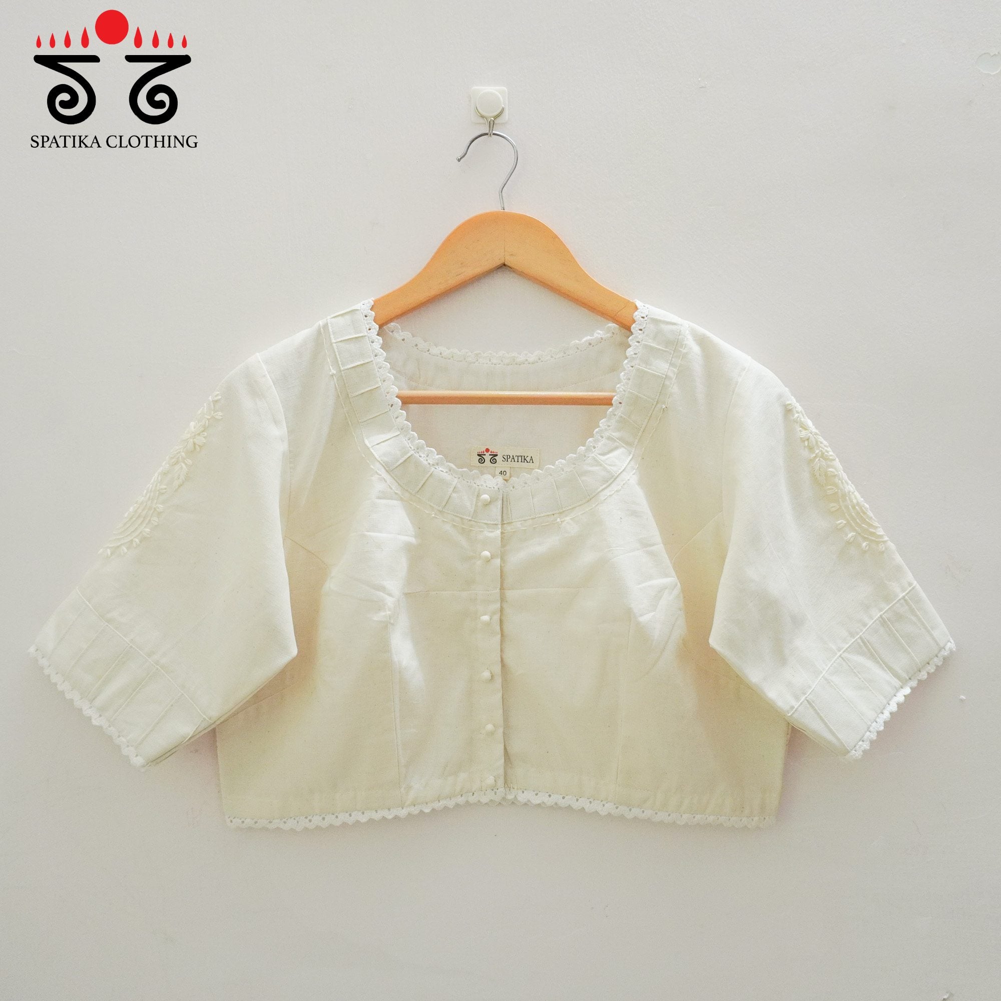 Chikan & Lace Blouse