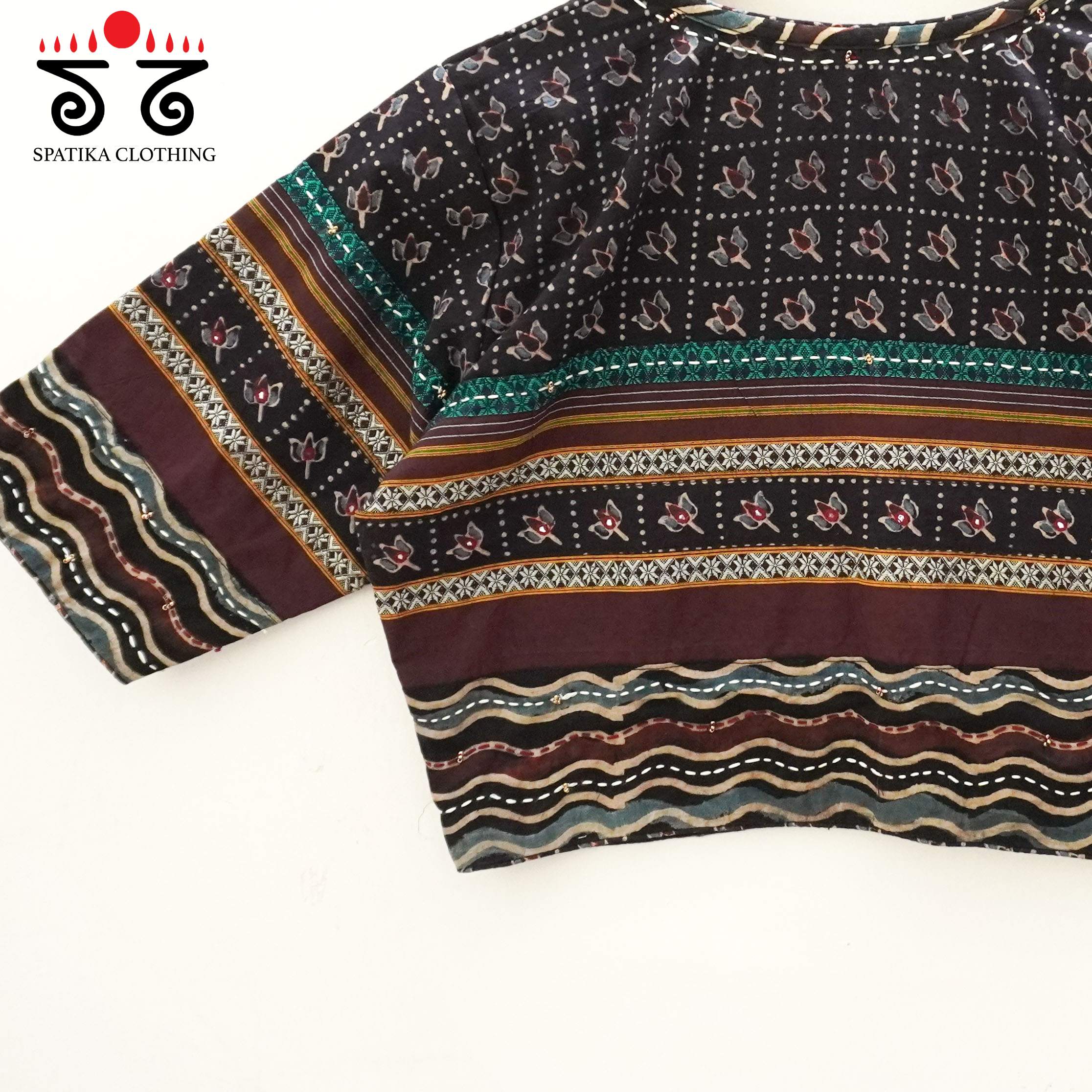 Black Lotus Ajrak Blouse