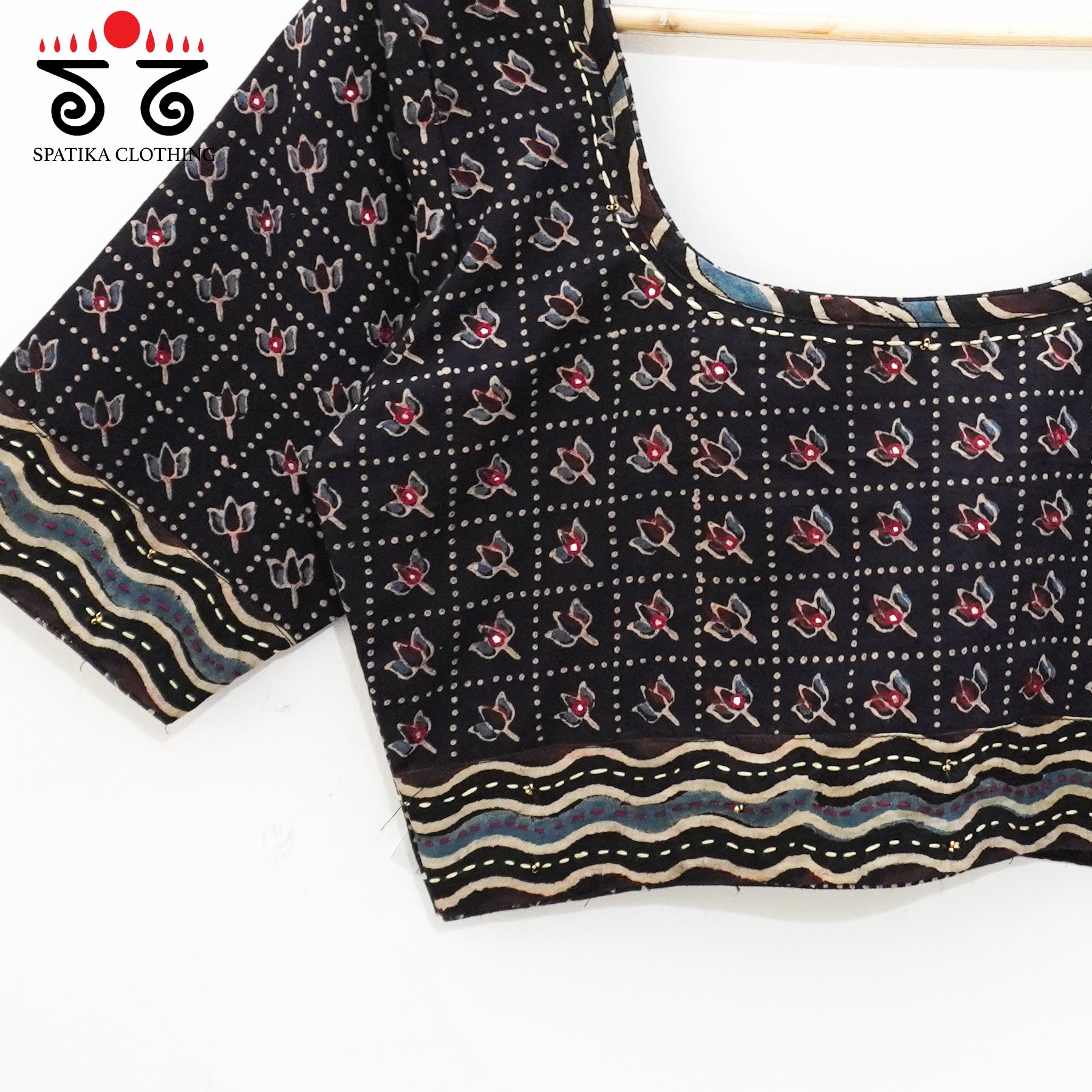 Black Lotus Ajrak Blouse