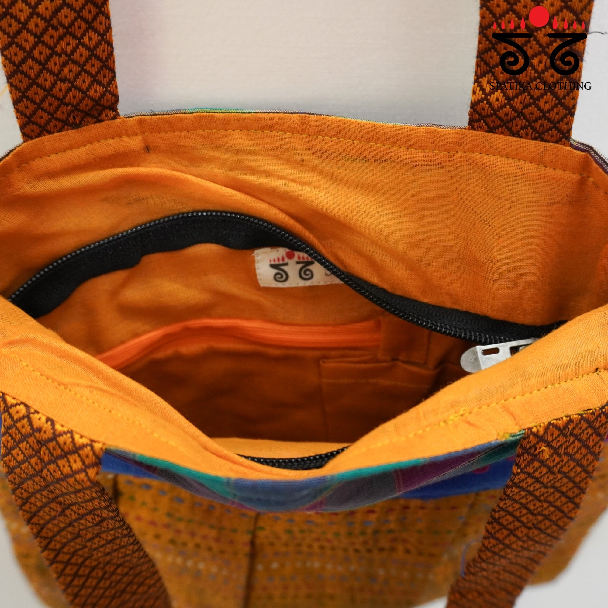 Mustard Lambani Hand Embroidered Hand Bag