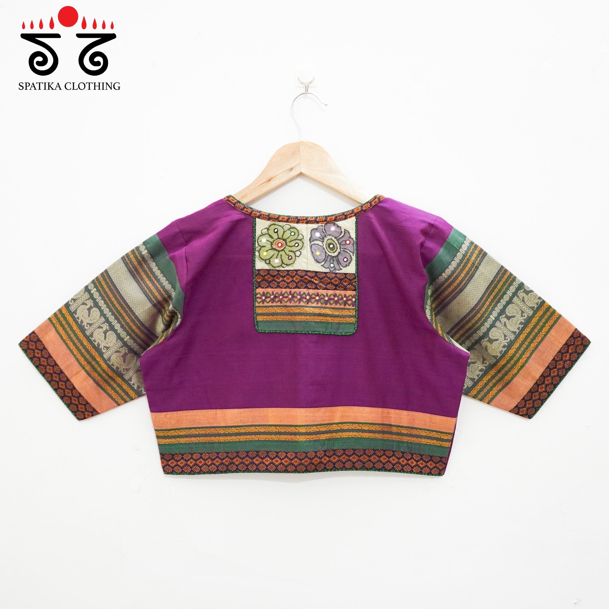 Magenta Chettinad Cotton - Pen Kalamkari Blouse