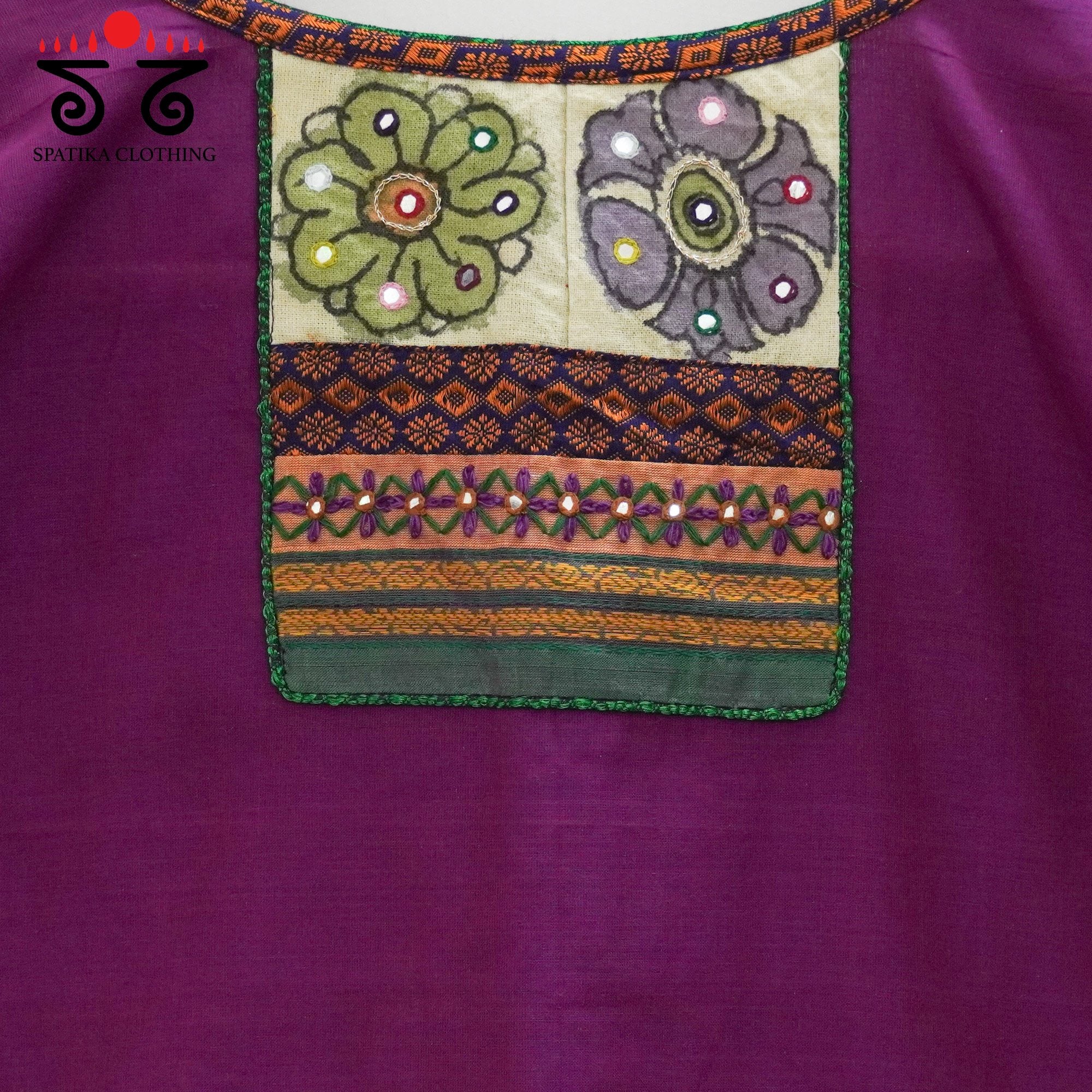 Magenta Chettinad Cotton - Pen Kalamkari Blouse
