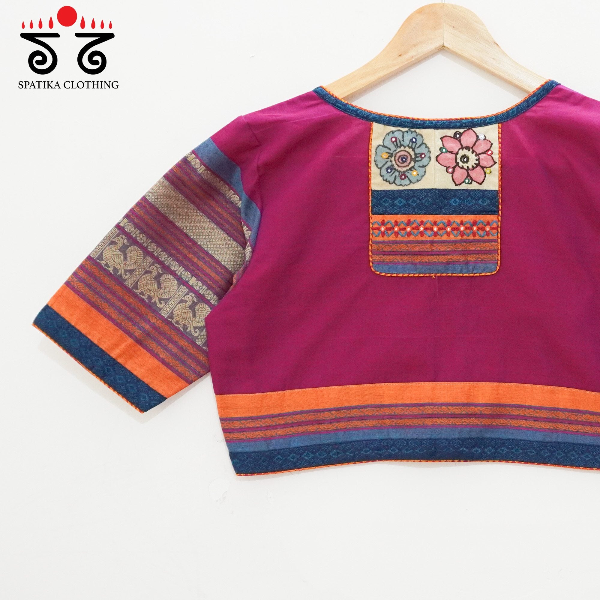 Pink Chettinad - Pen Kalamkari Blouse