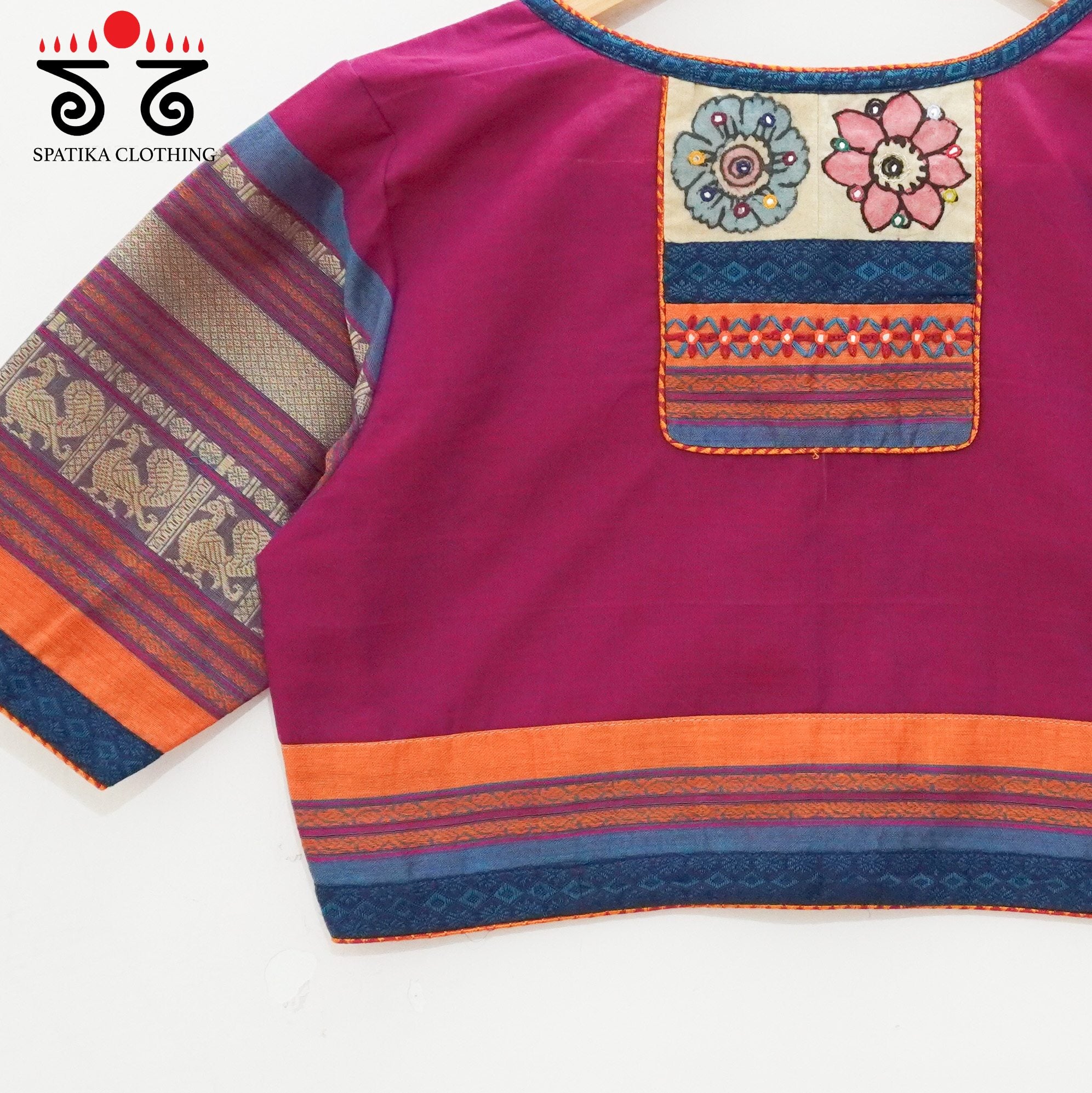 Pink Chettinad - Pen Kalamkari Blouse