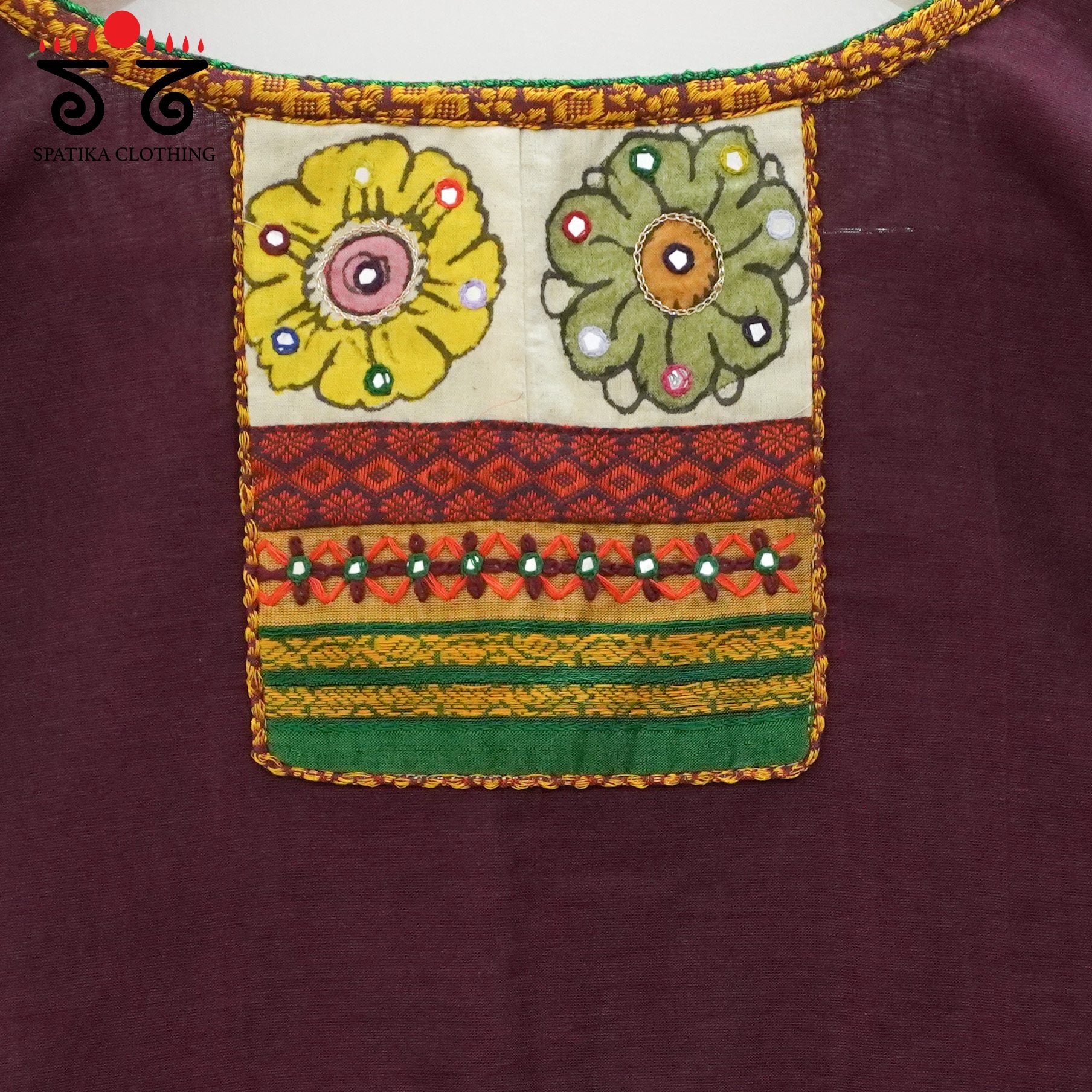 Maroon Chettinad Cotton - Pen Kalamkari Blouse