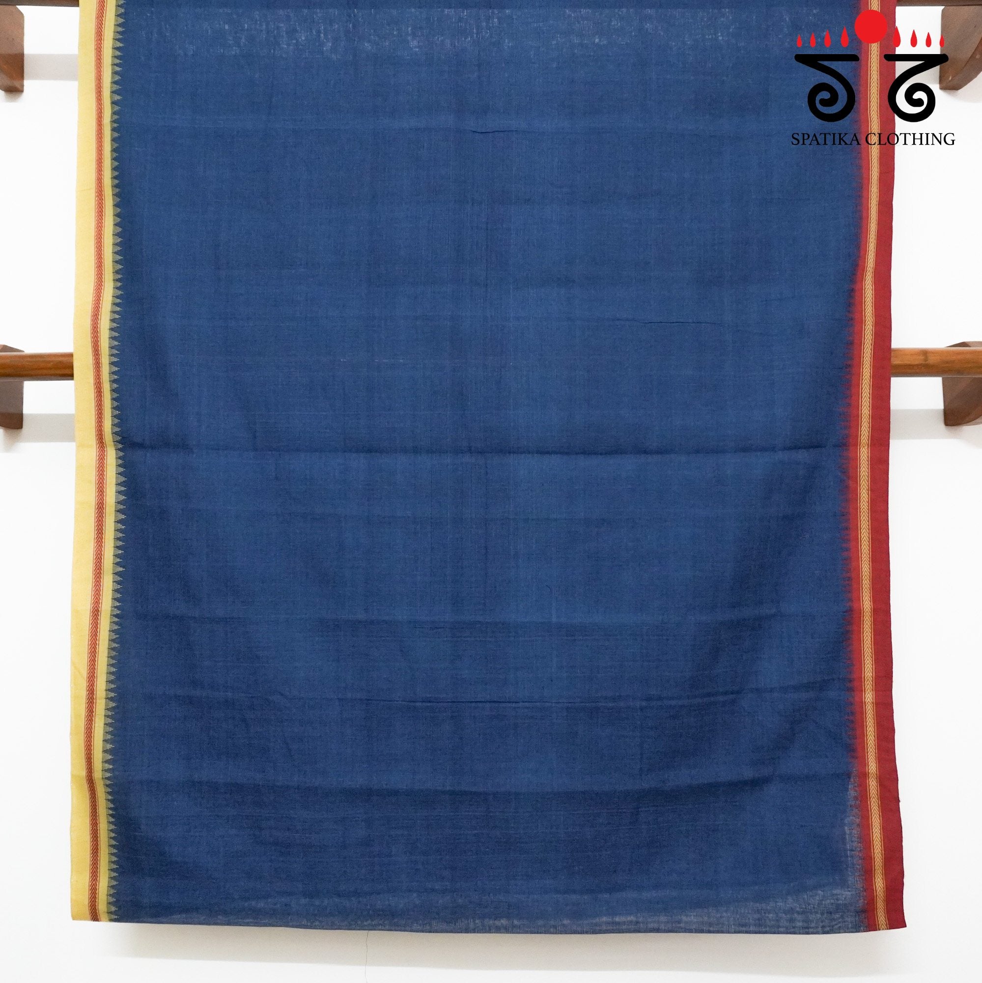 Blue Ponduru Handspun Cotton Saree - With Special Blouse