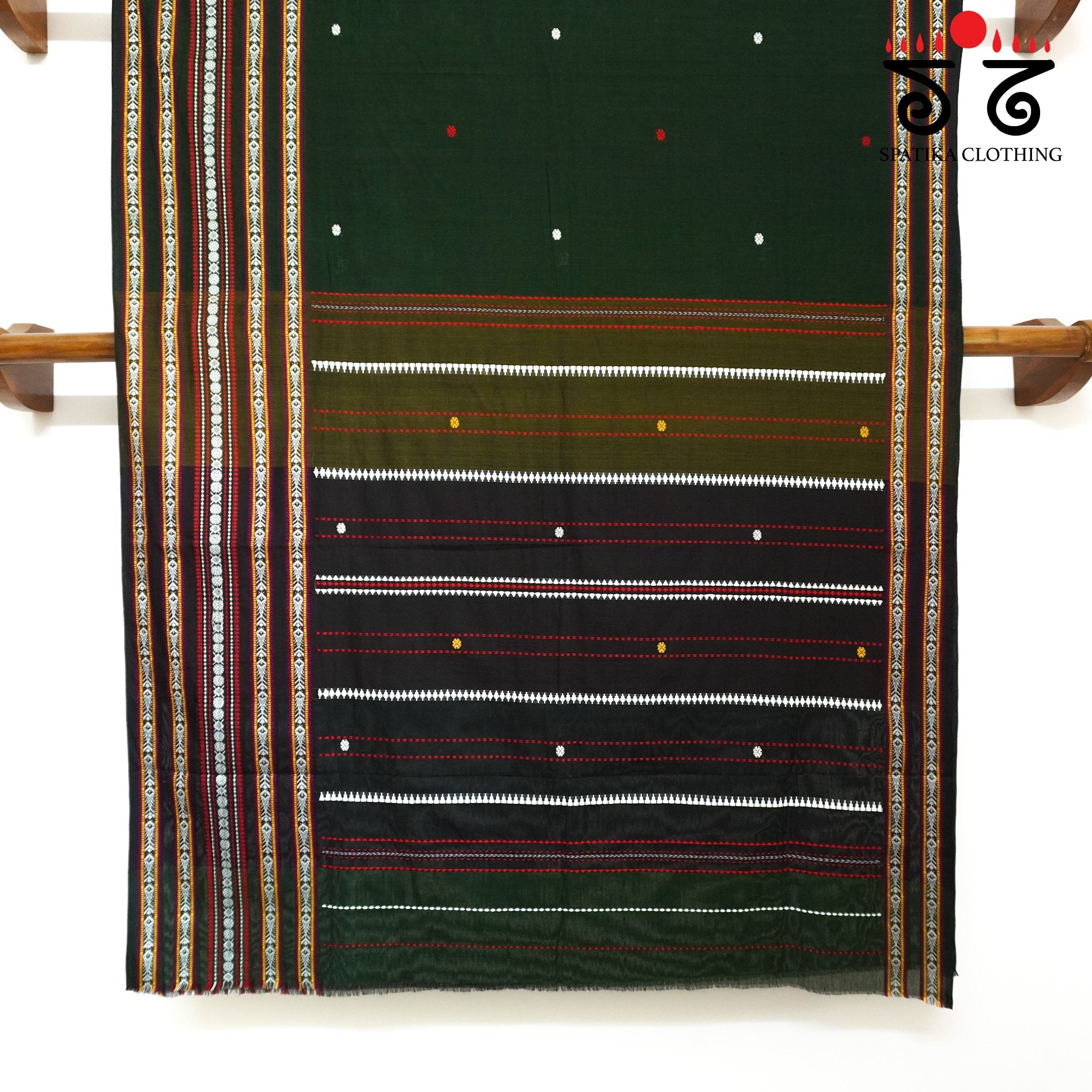 Green Begampur Handwoven Cotton Saree New!