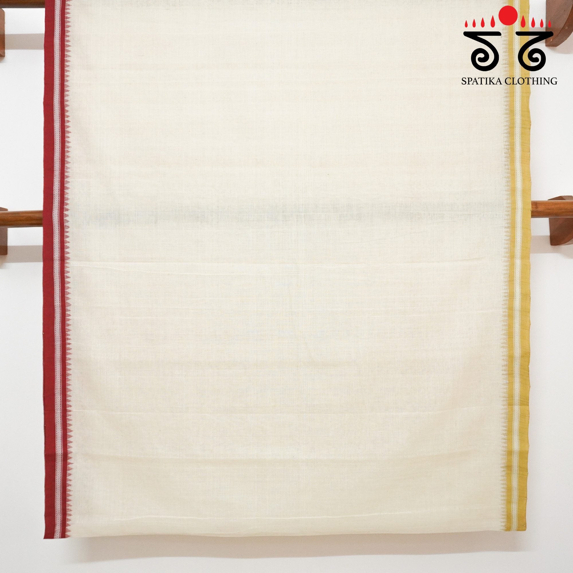 Off-White Ponduru Handspun Cotton Saree