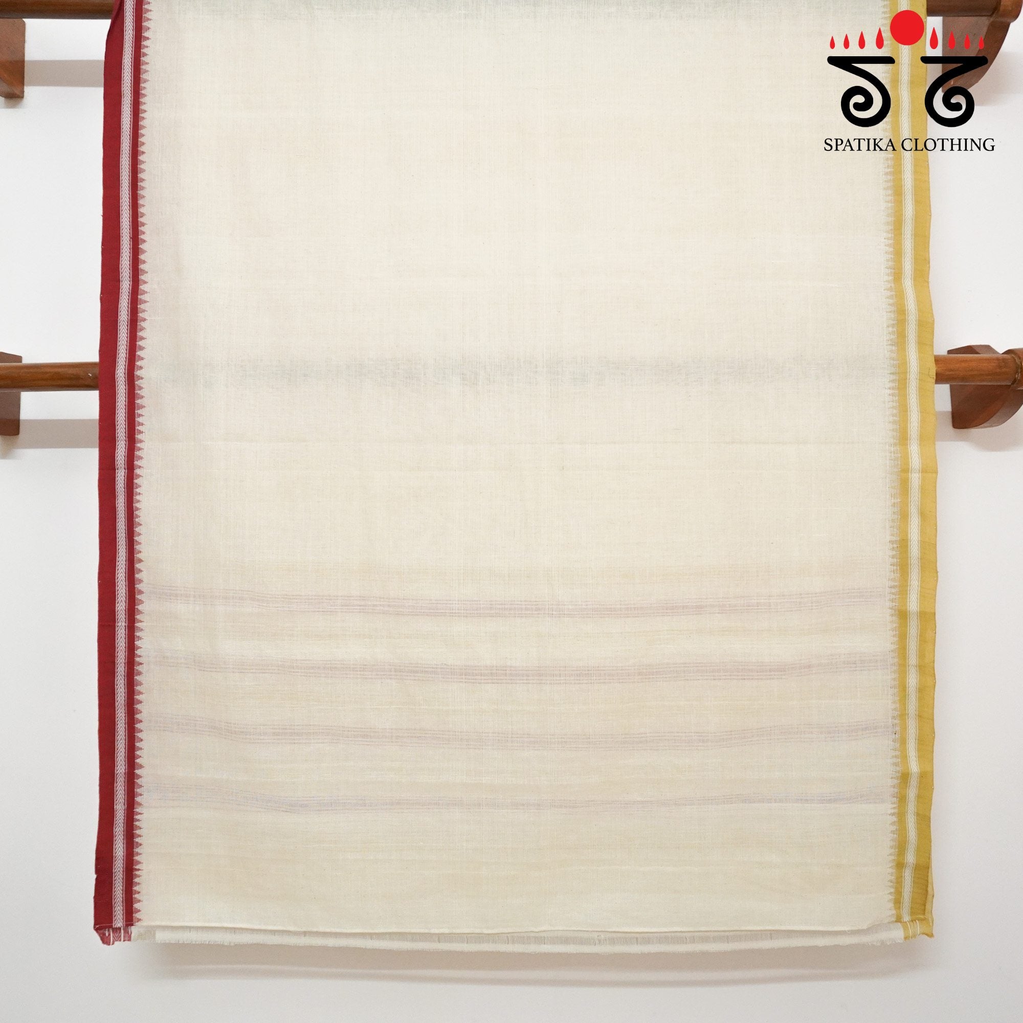 Off-White Ponduru Handspun Cotton Saree With Special Blouse