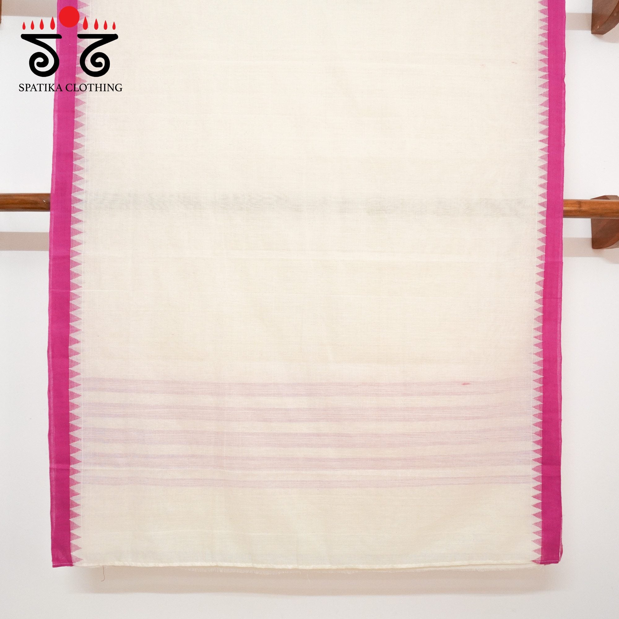 Off-White Ponduru Handspun Cotton Saree