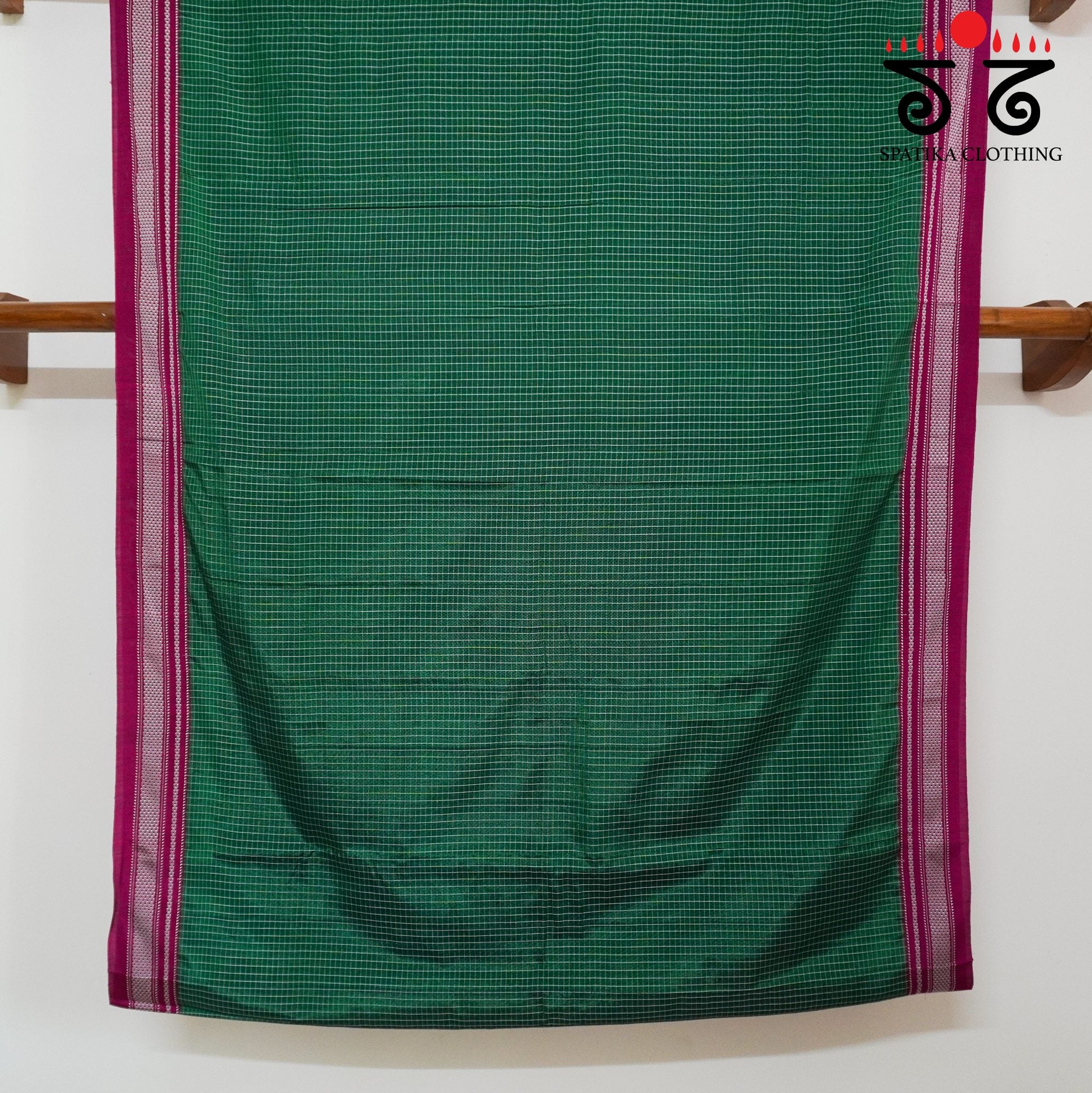 Green Ilkal Handwoven Cotton Saree