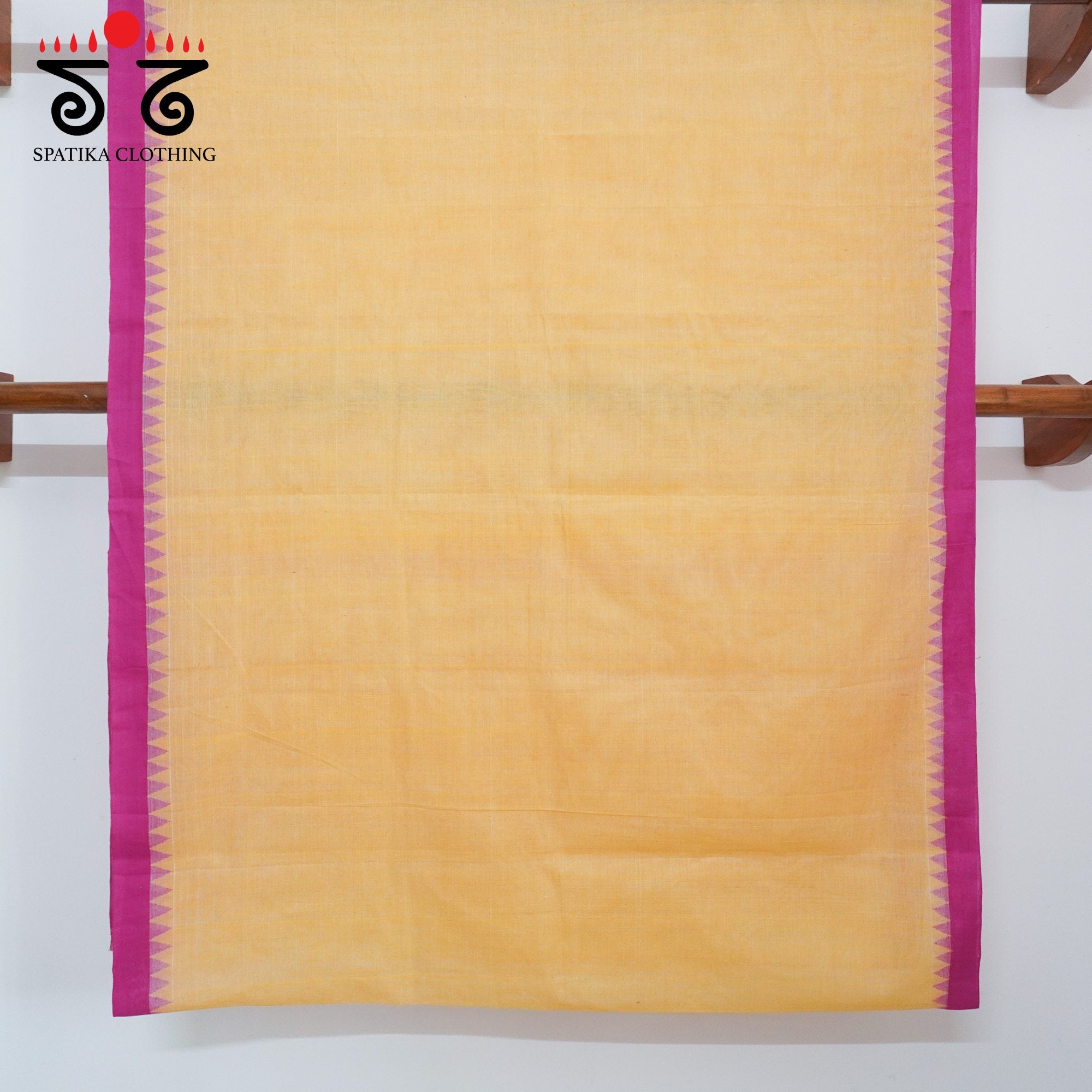 Peach Ponduru Handspun Cotton Saree With Special Blouse