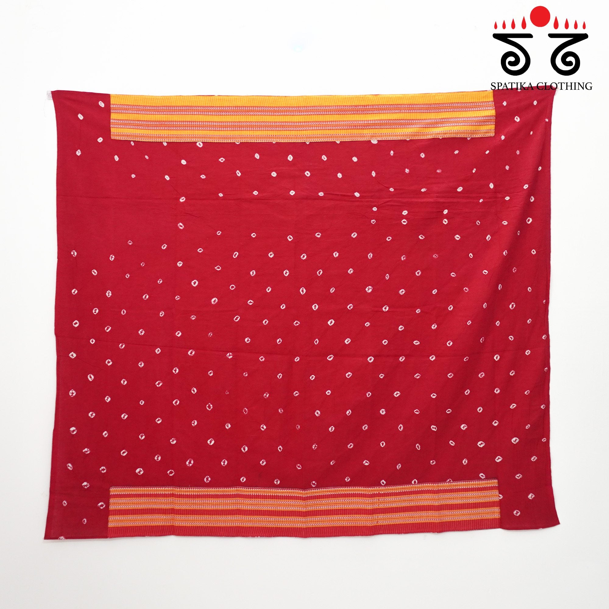 Maroon Ilkal Handwoven Cotton Saree - Bandhini Blouse