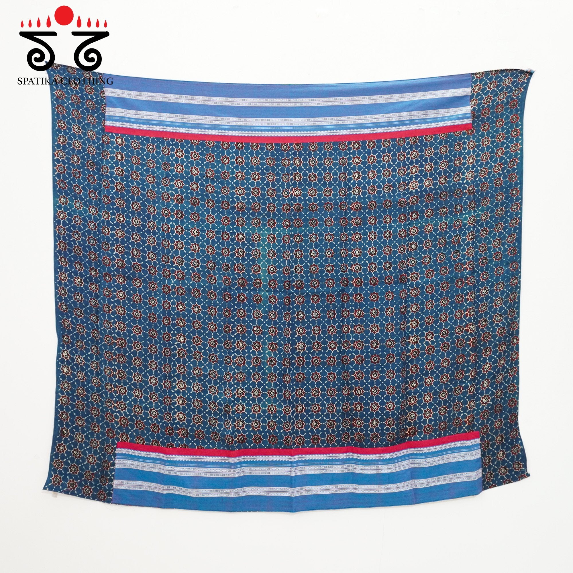 Red Ilkal Handwoven Cotton Saree - Modal Blouse