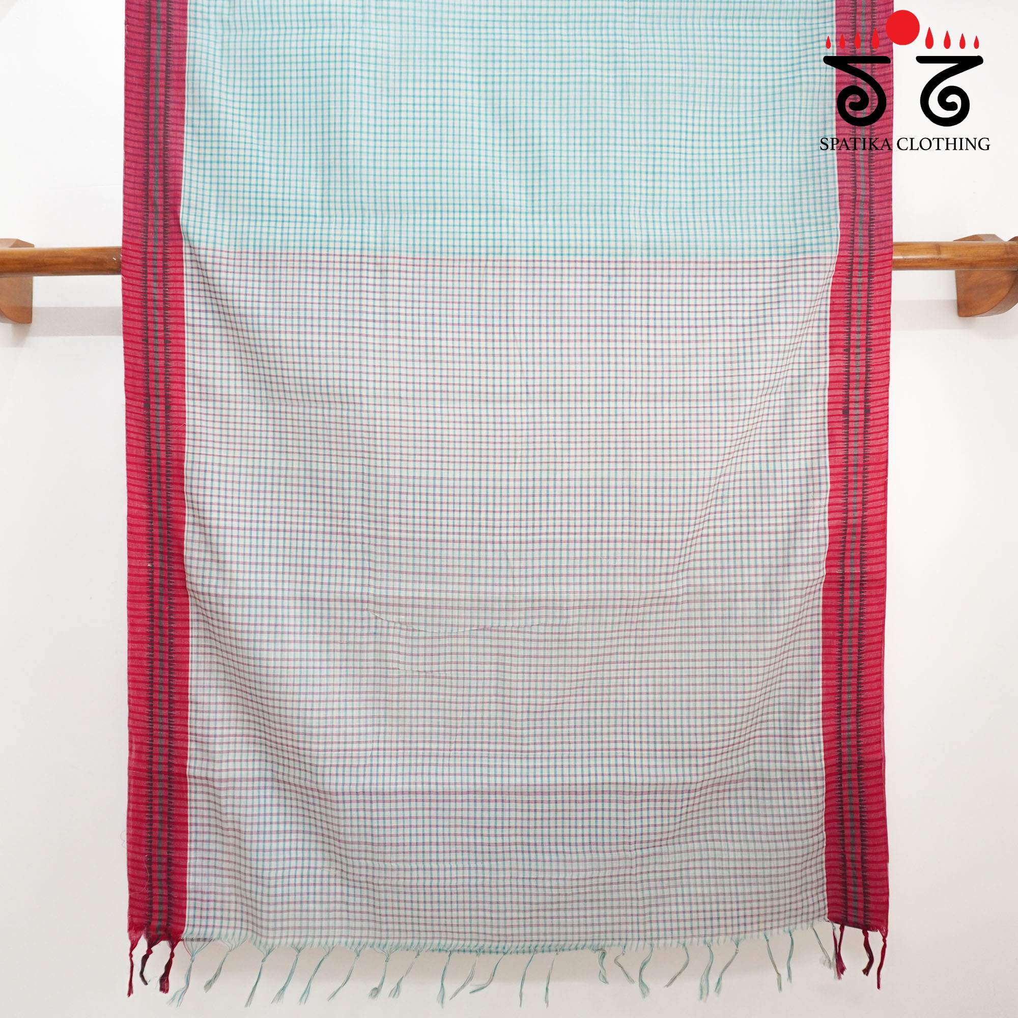 Light Blue Andhra Handwoven Cotton Saree