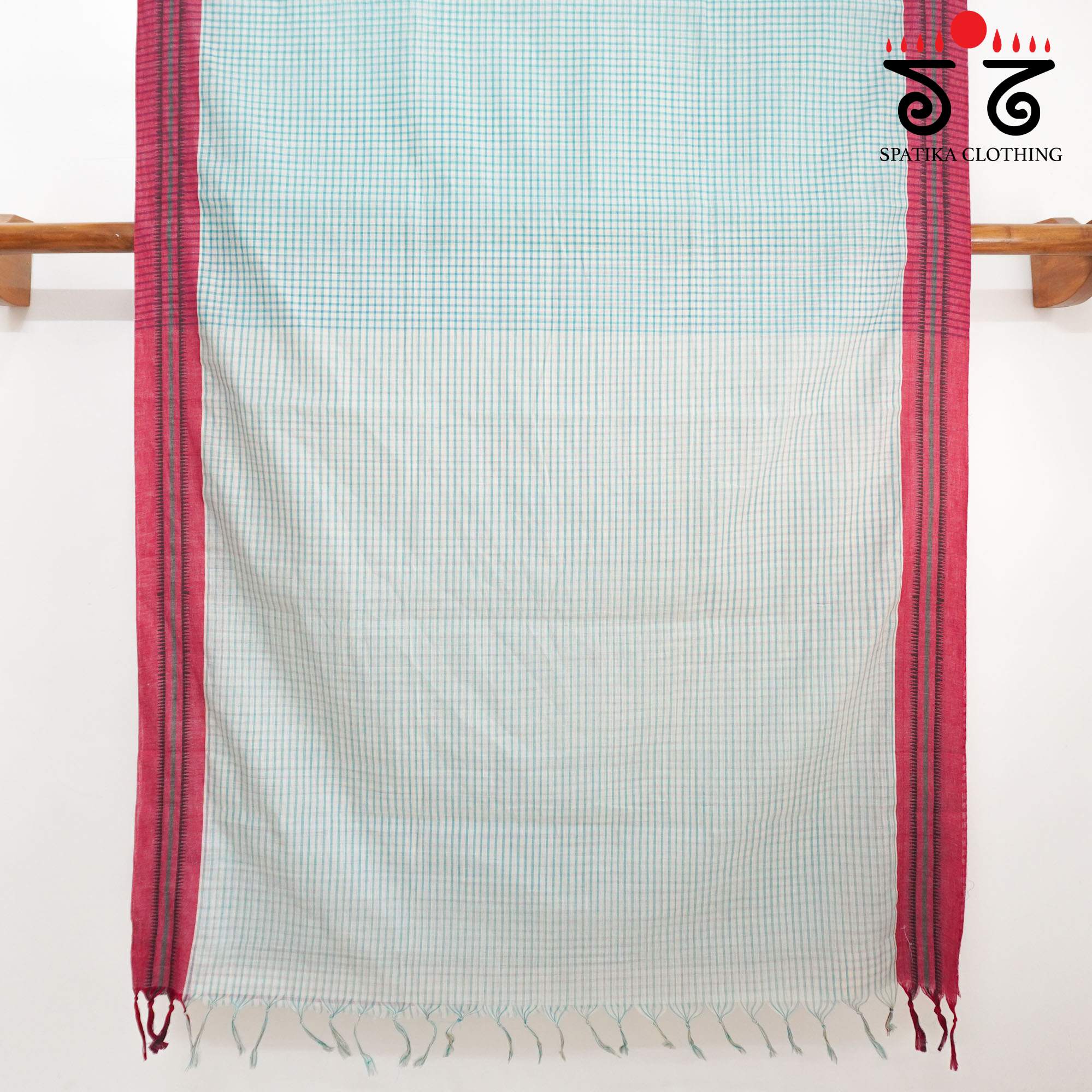 Light Blue Andhra Handwoven Cotton Saree