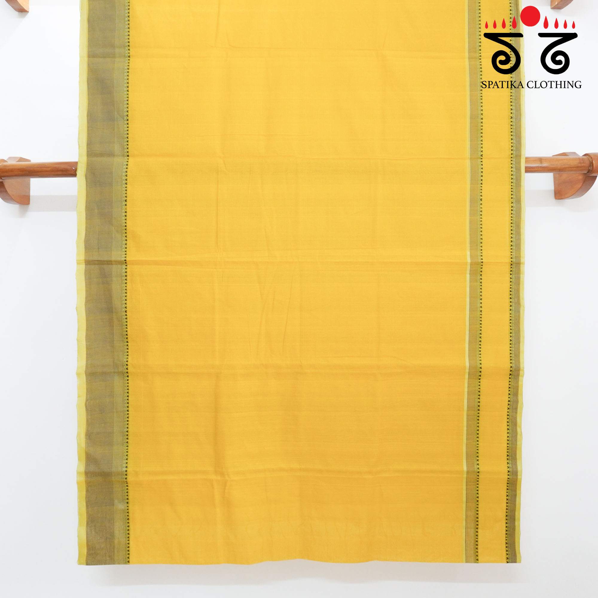 Yellow Andhra Handwoven Cotton Saree
