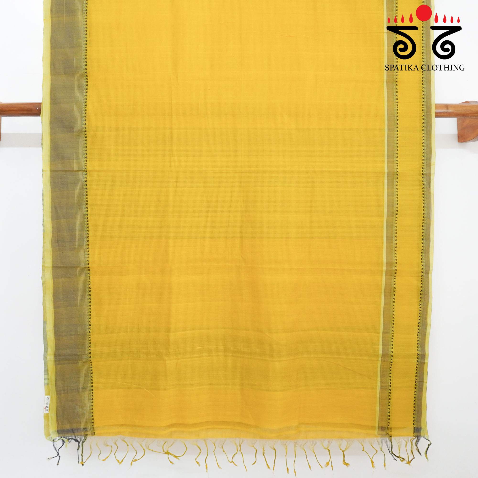 Yellow Andhra Handwoven Cotton Saree
