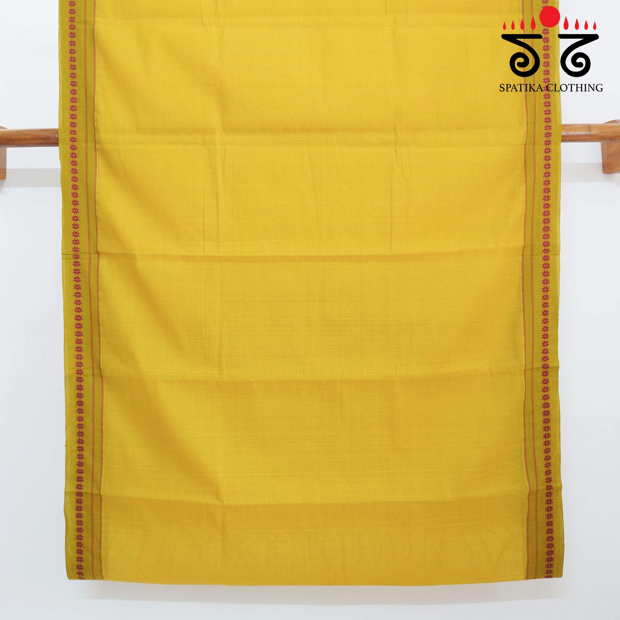 Yellow Andhra Handwoven Cotton Saree