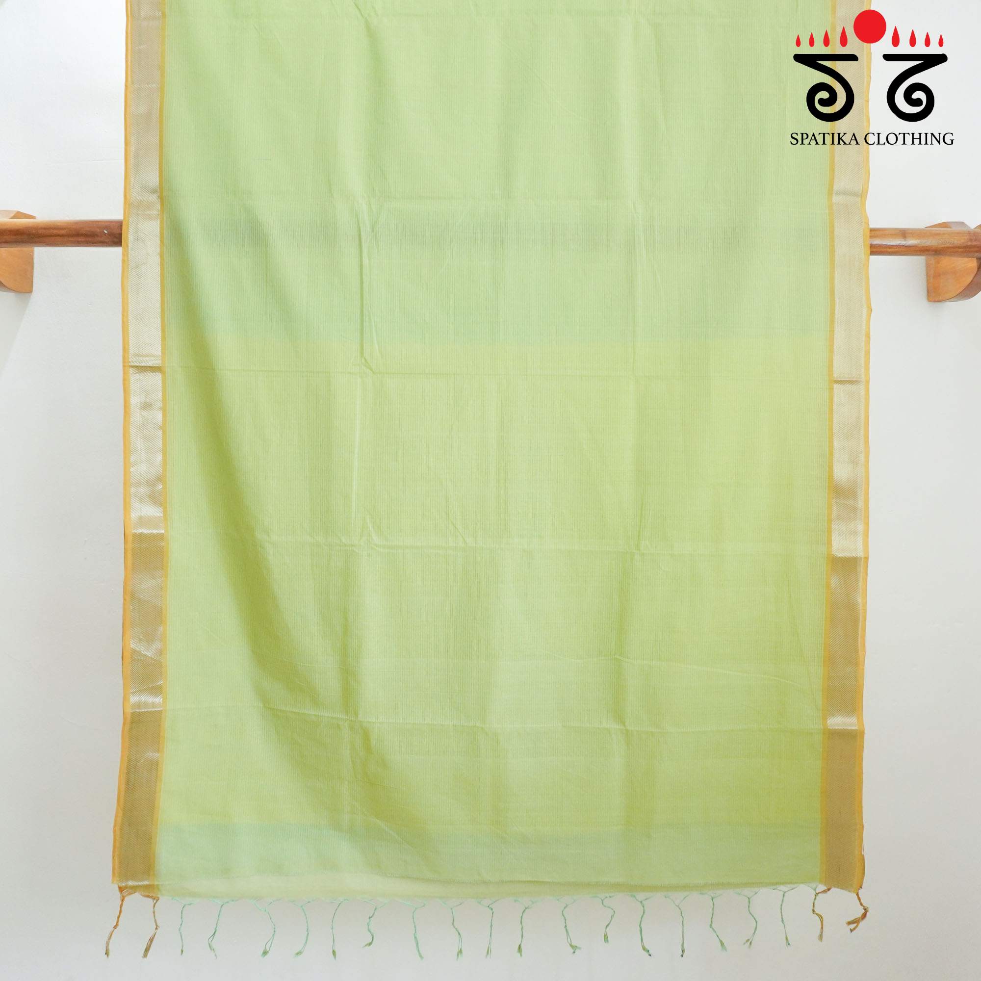 Pista Green Andhra Handwoven Cotton Saree