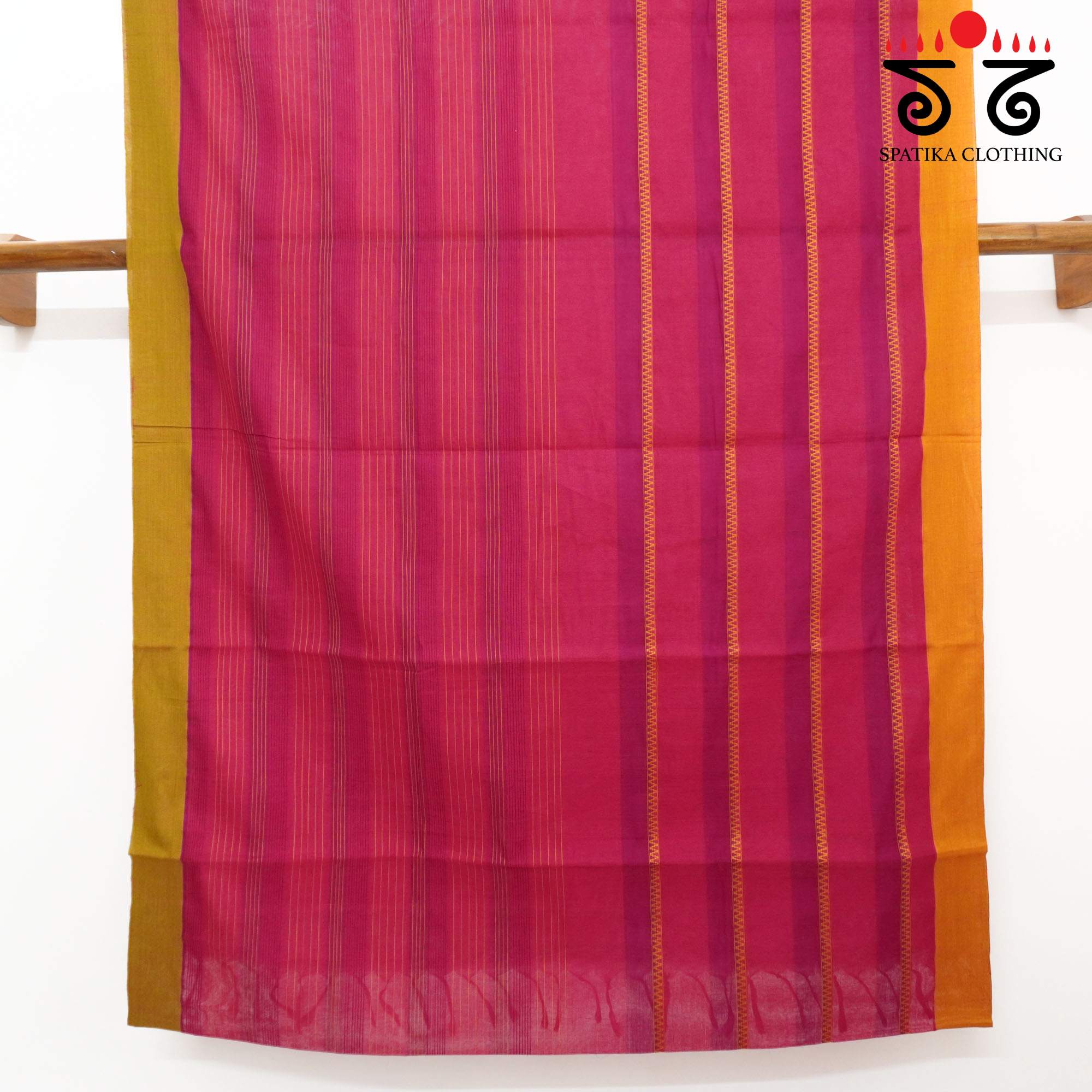 Pink Andhra Handwoven Cotton Saree