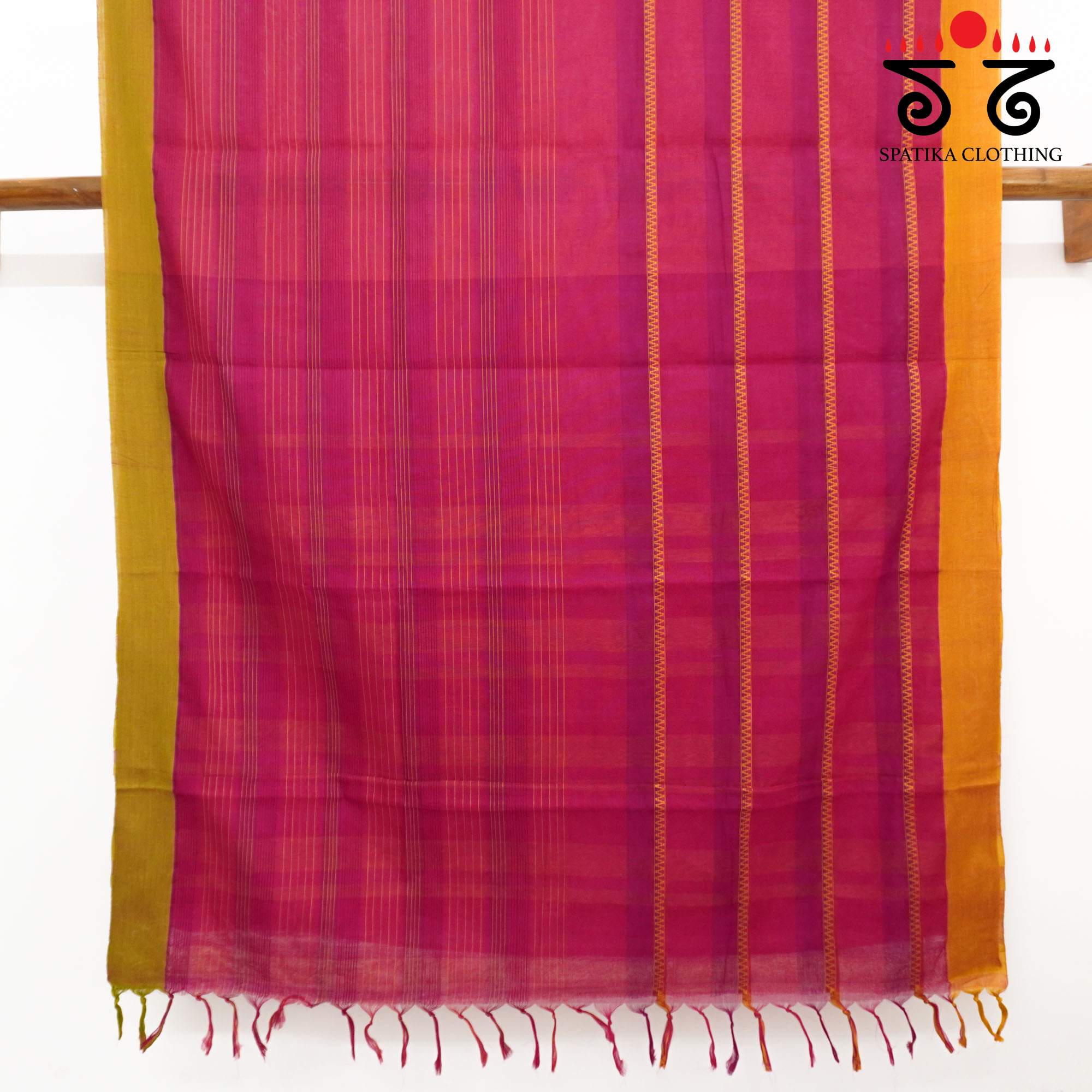 Pink Andhra Handwoven Cotton Saree